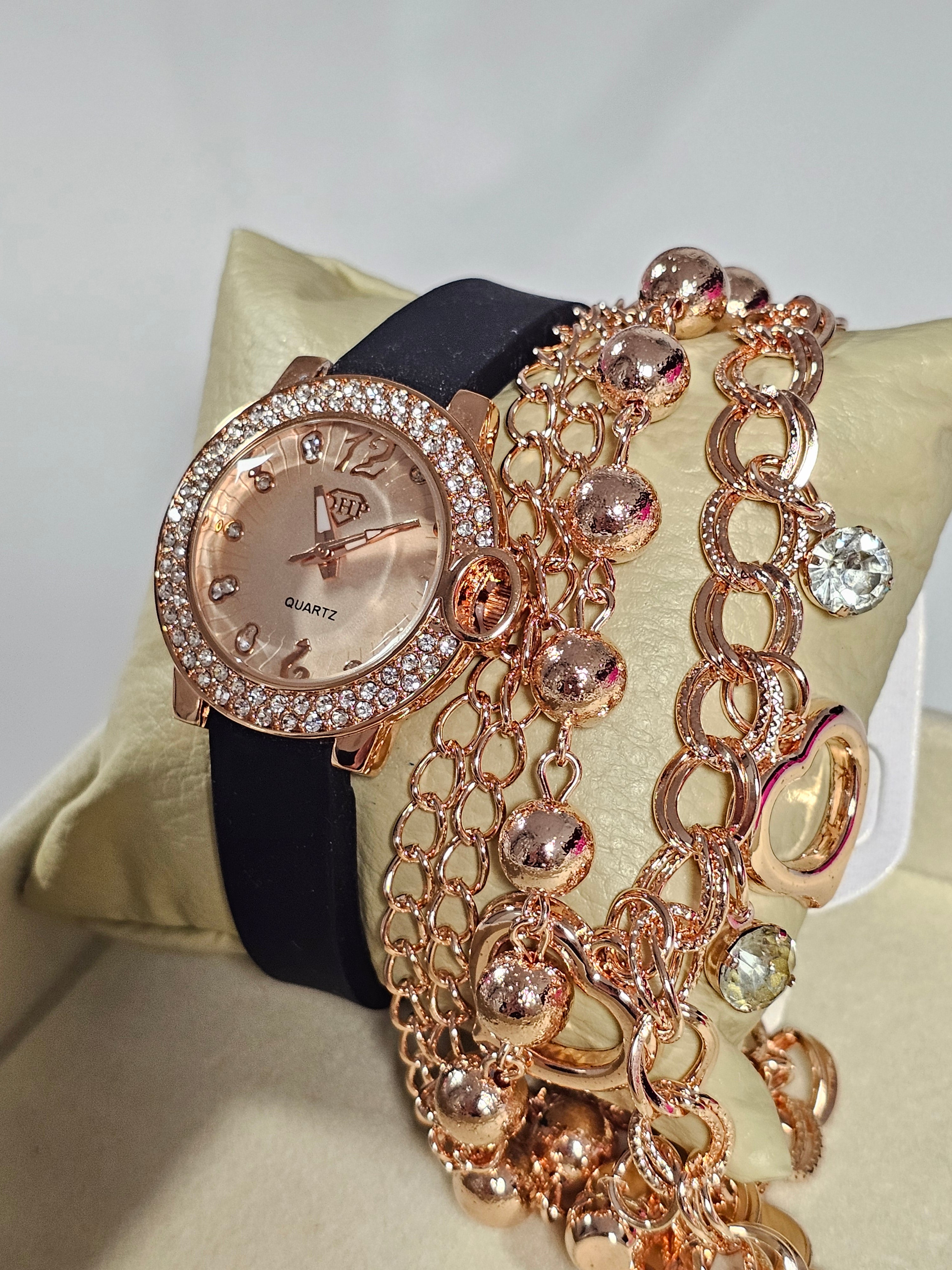 Relógio Prova d’Água com Pulseira Folheada 016