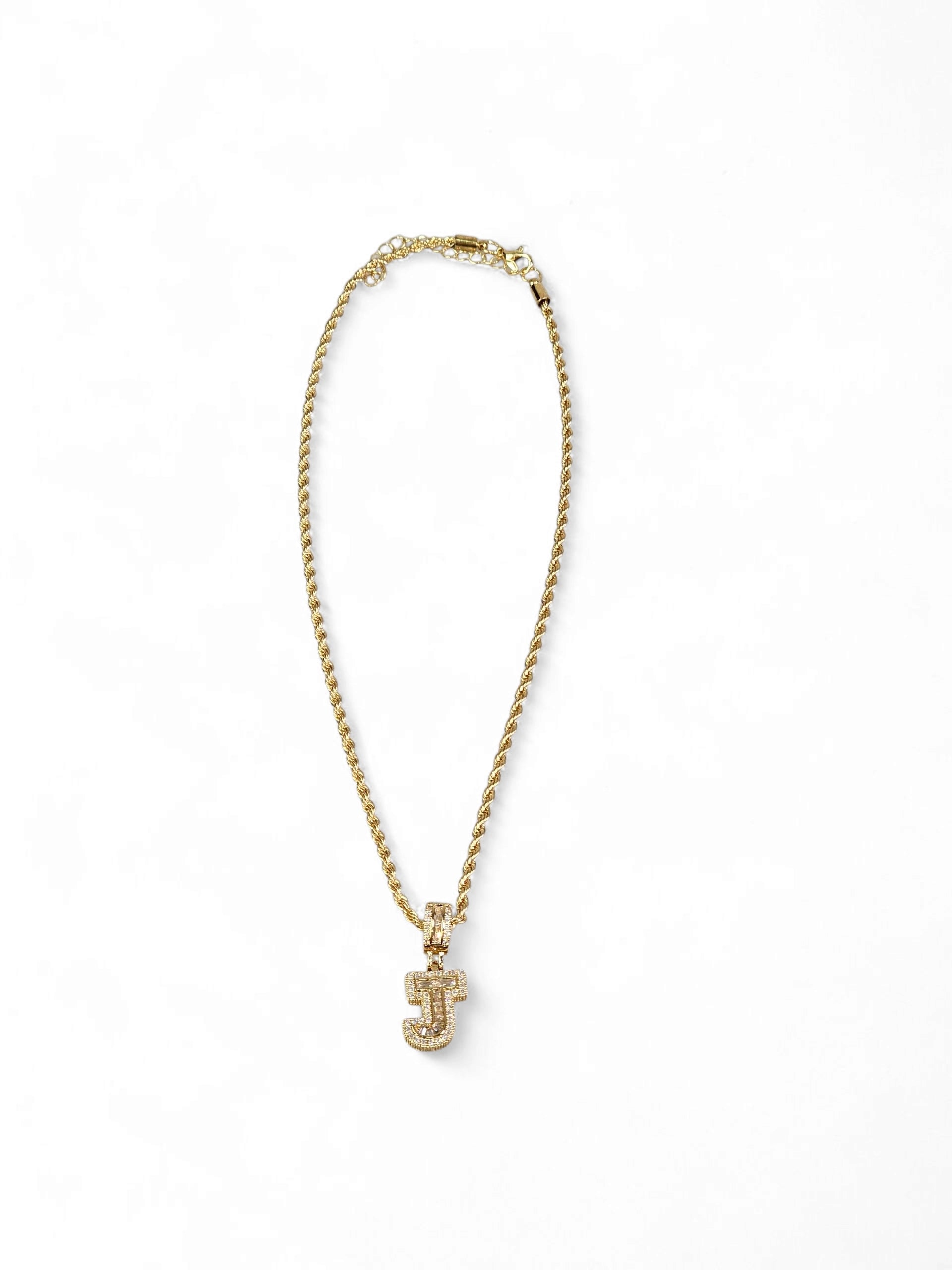 Colar Inicial (J) Zirconia