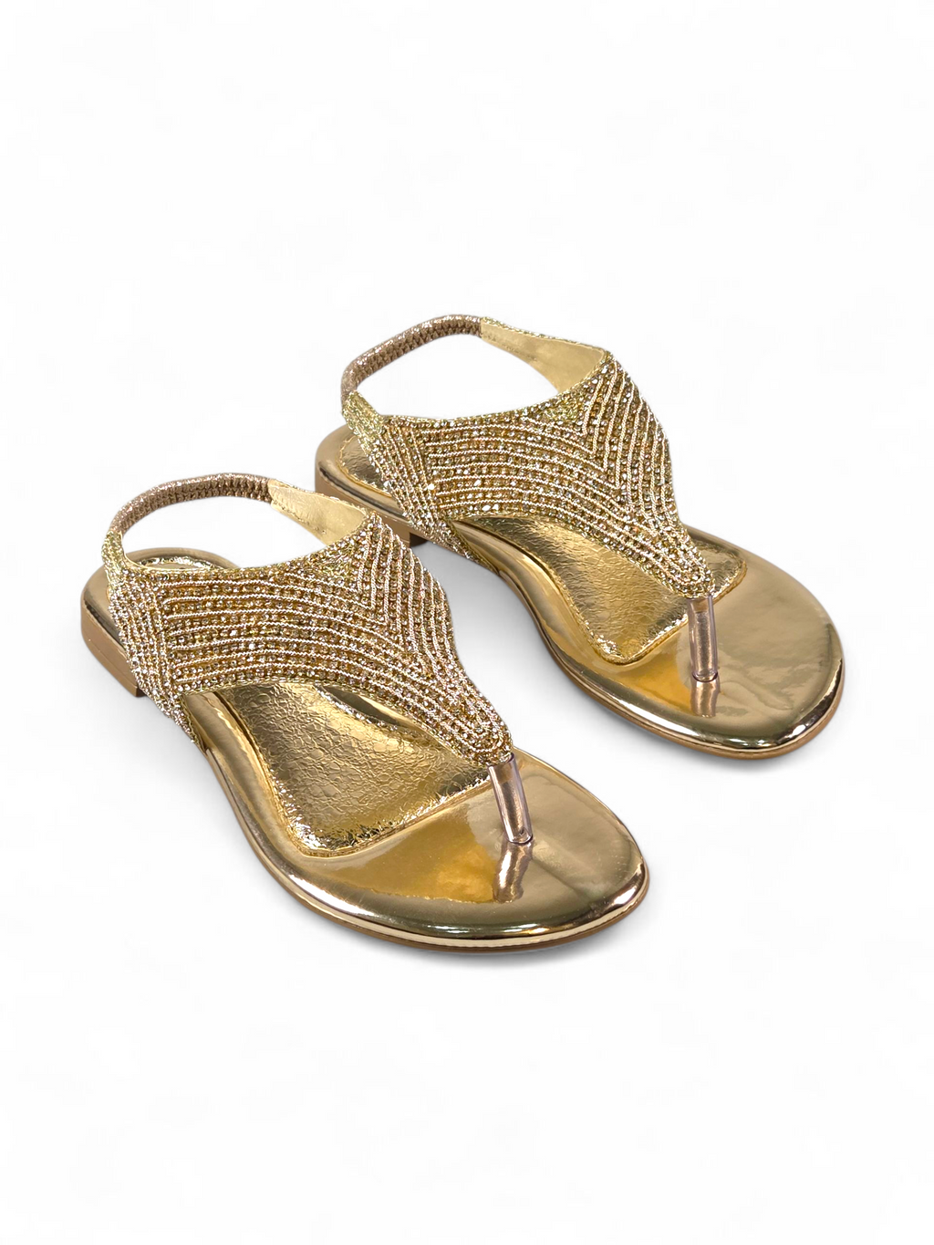 Sandália 6014 Dourado Sem Salto