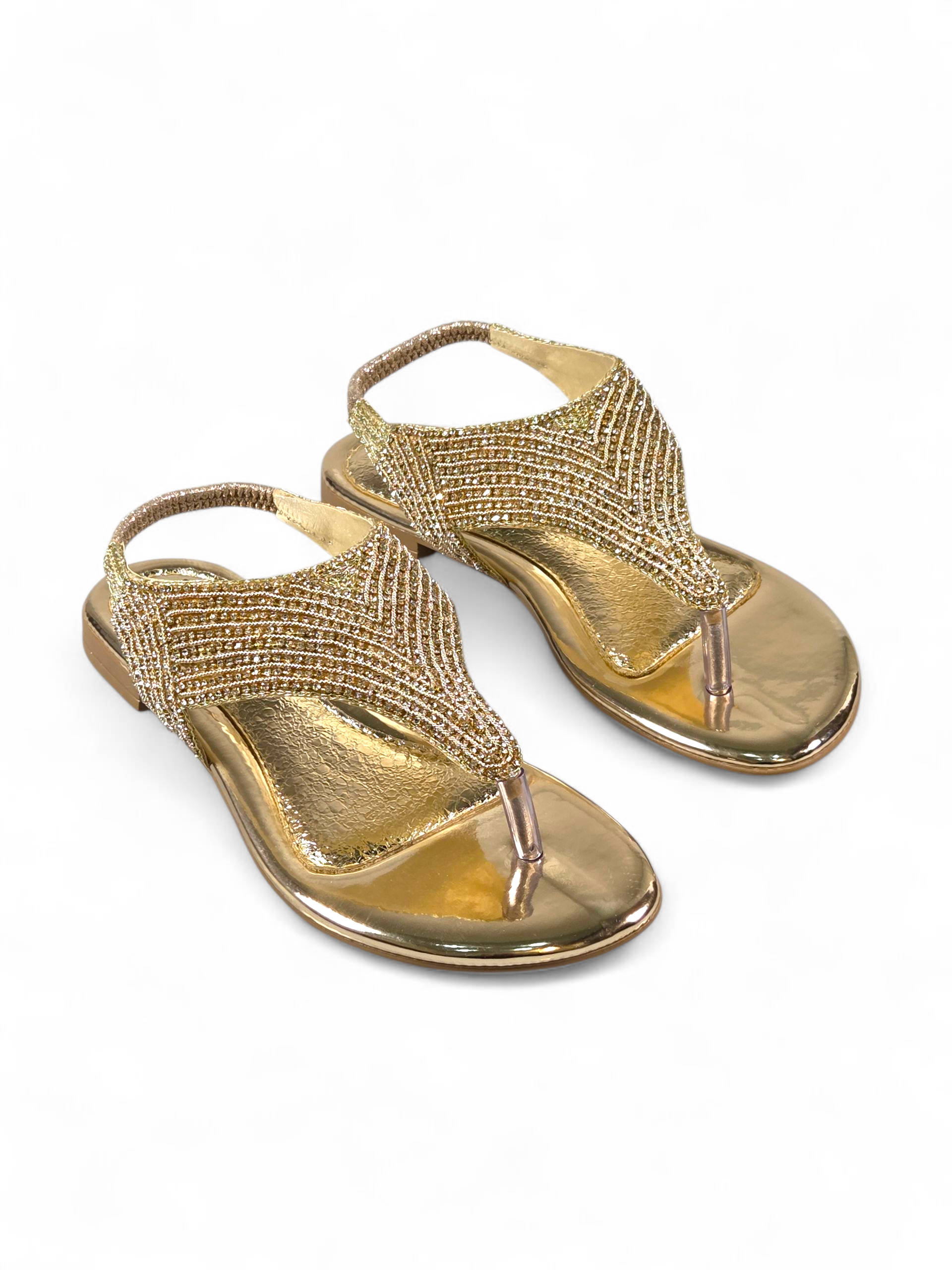 Sandália 6014 Dourado Sem Salto