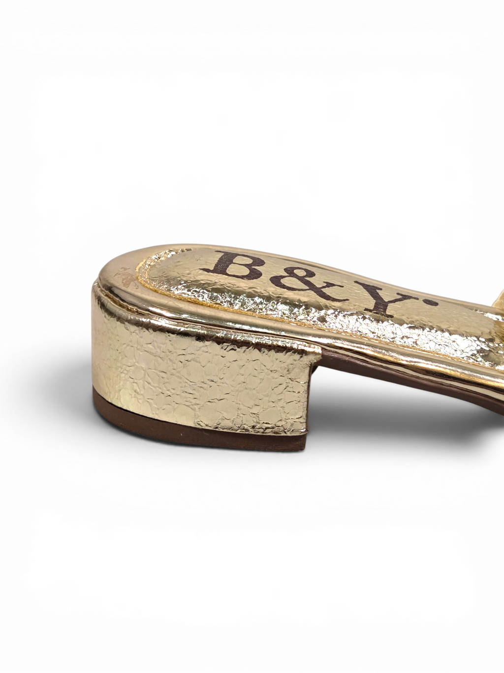 Chinelo 9836 Dourado Salto Bloco 3 cm