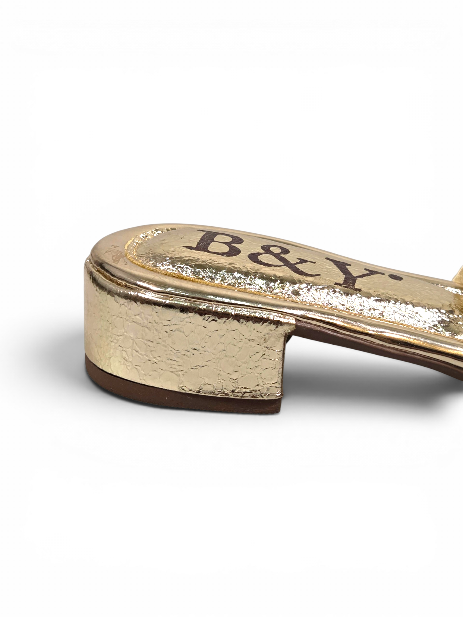 Chinelo 9836 Dourado Salto Bloco 3 cm