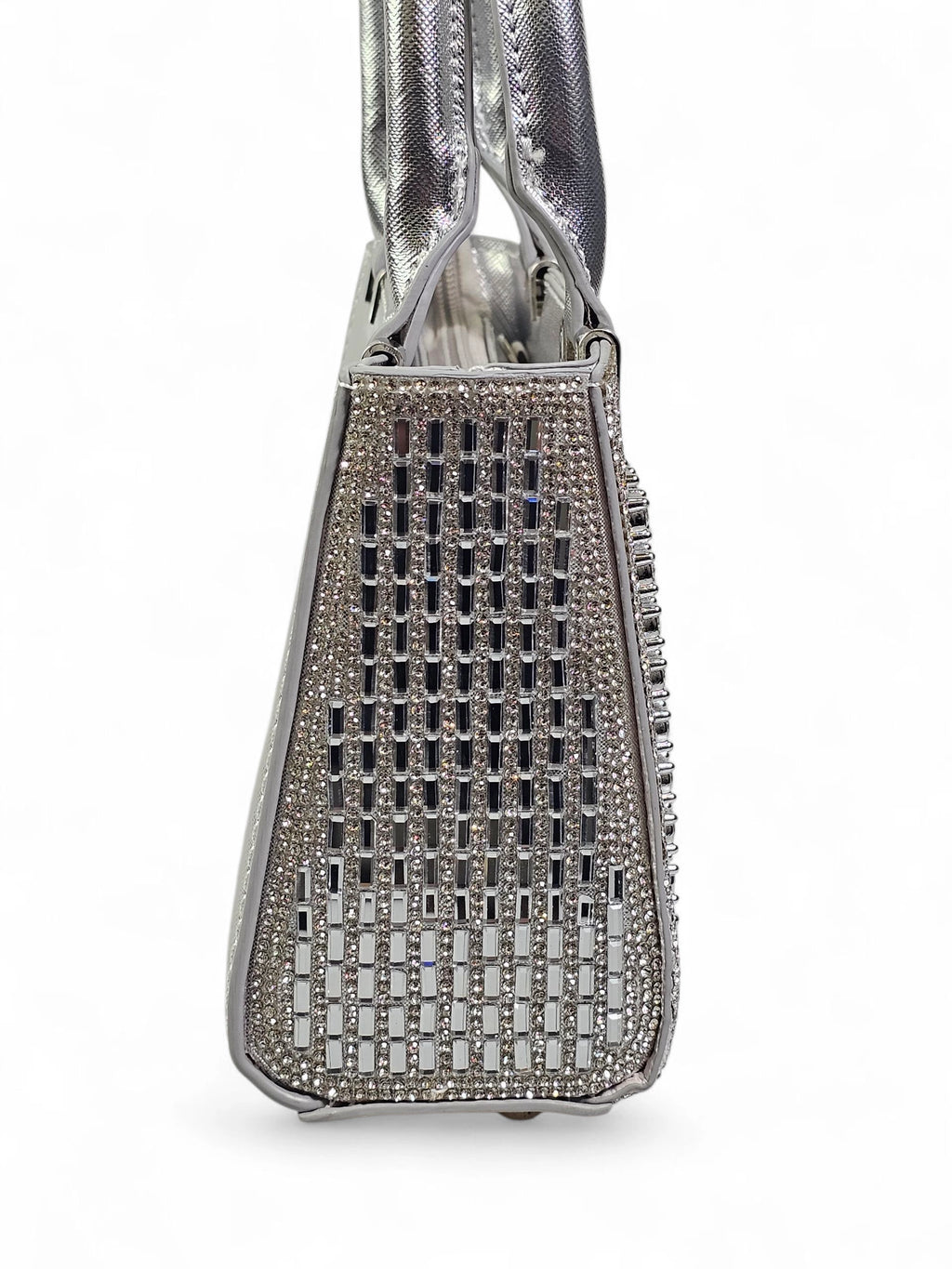 Bolsa Luxo Cristal Prata 1033