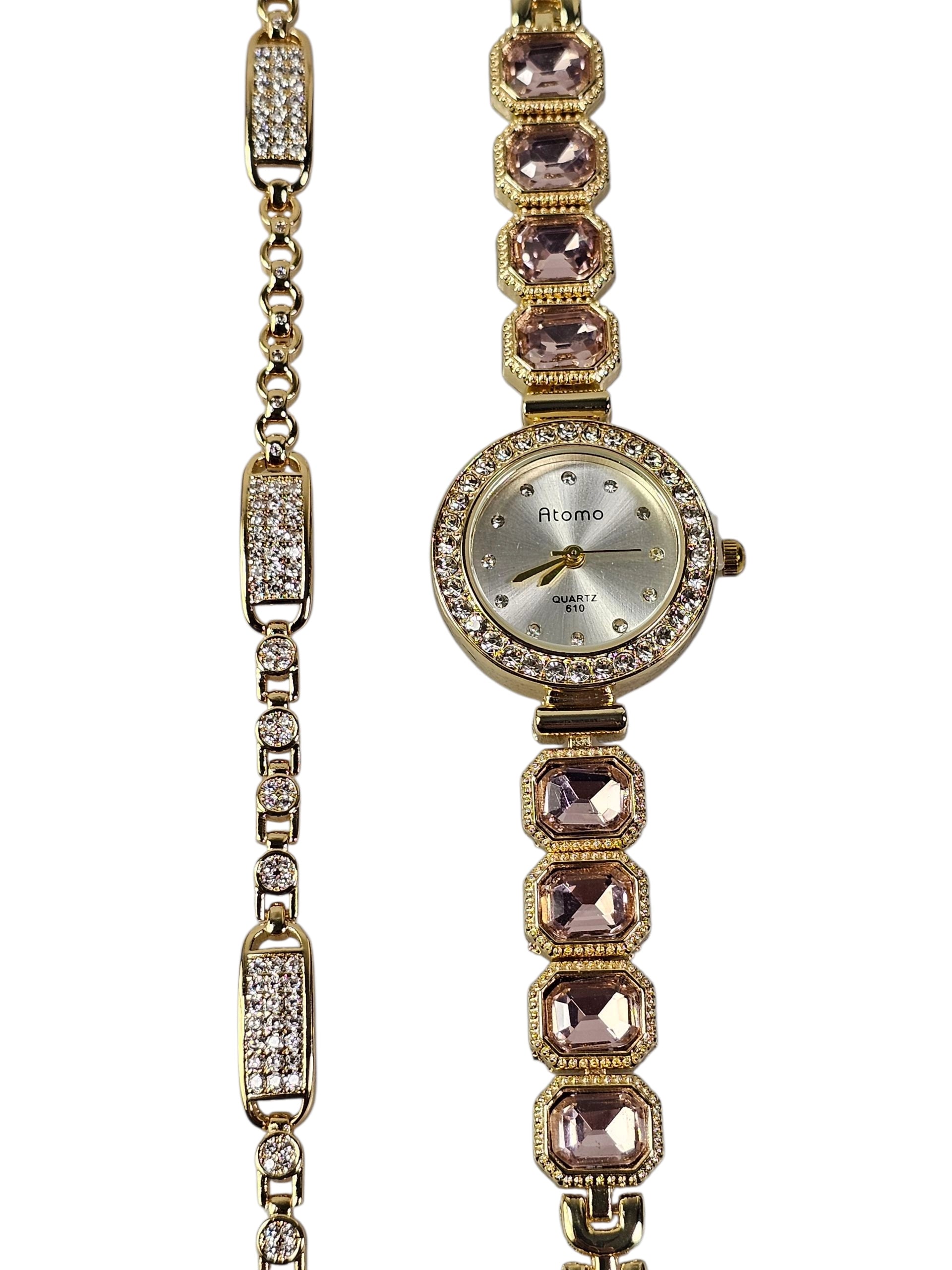 Relógio Prova d’Água com Pulseira Folheada Ouro 054
