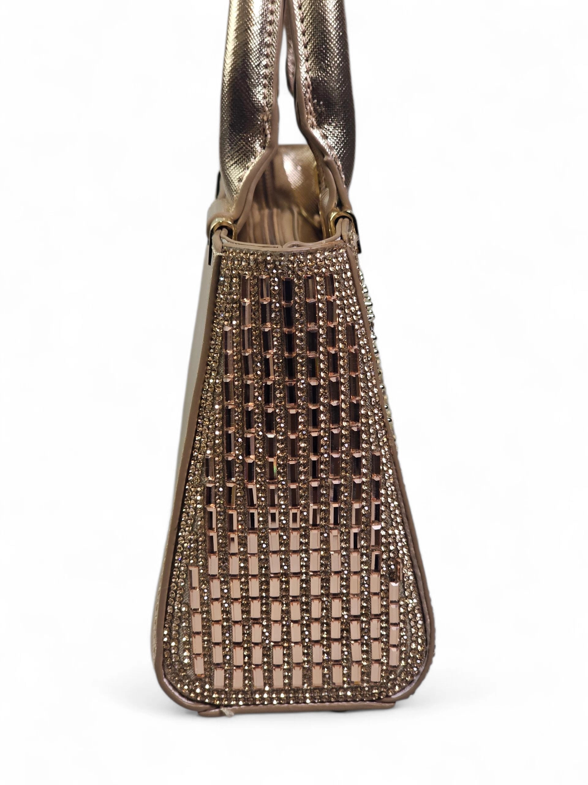 Bolsa Luxo Cristal Champagne 1034