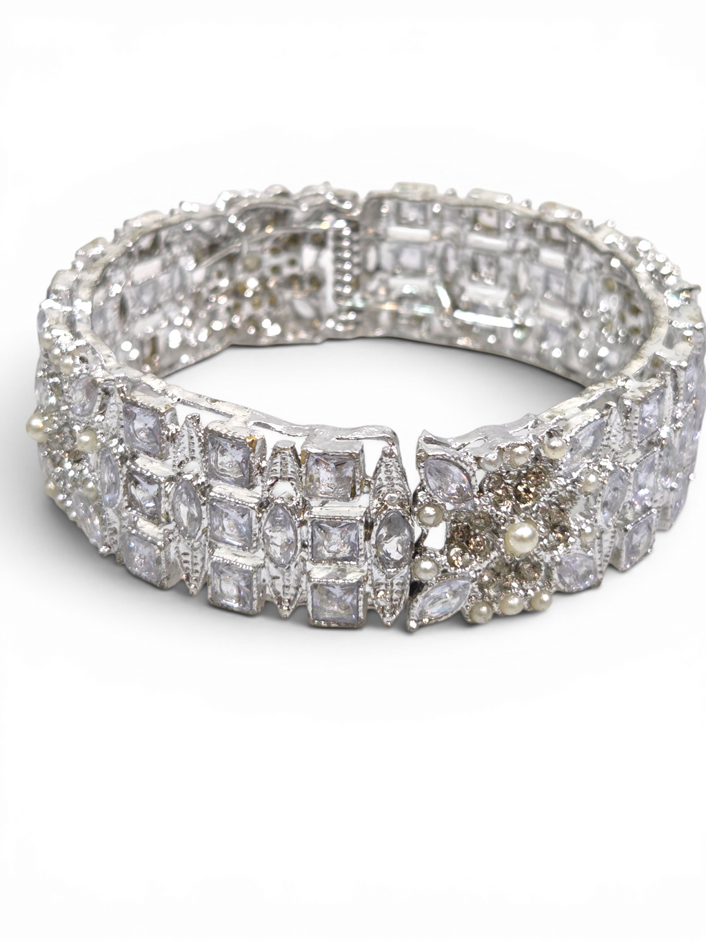 Bracelete Folheado Semi Joia Prata #2031