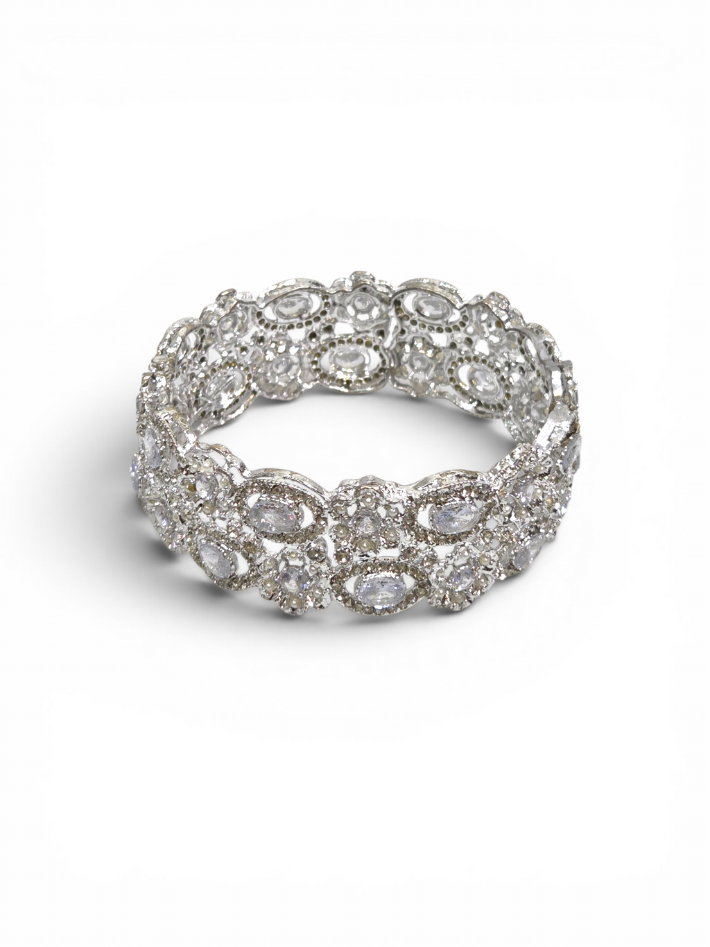 Bracelete Folheado Semi Joia Prata #2012