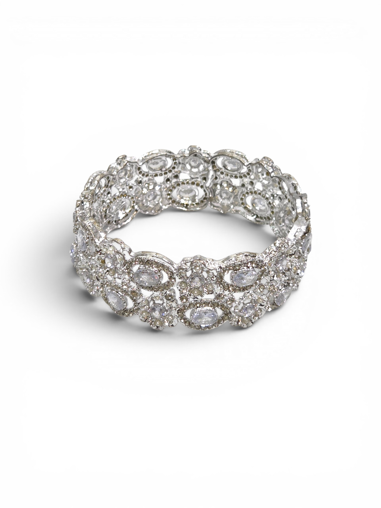 Bracelete Folheado Semi Joia Prata #2012