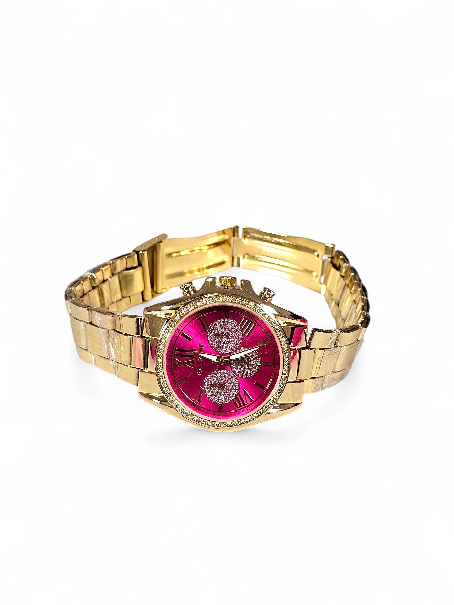 Relógio Prova d’Água com Pulseira Folheada 002