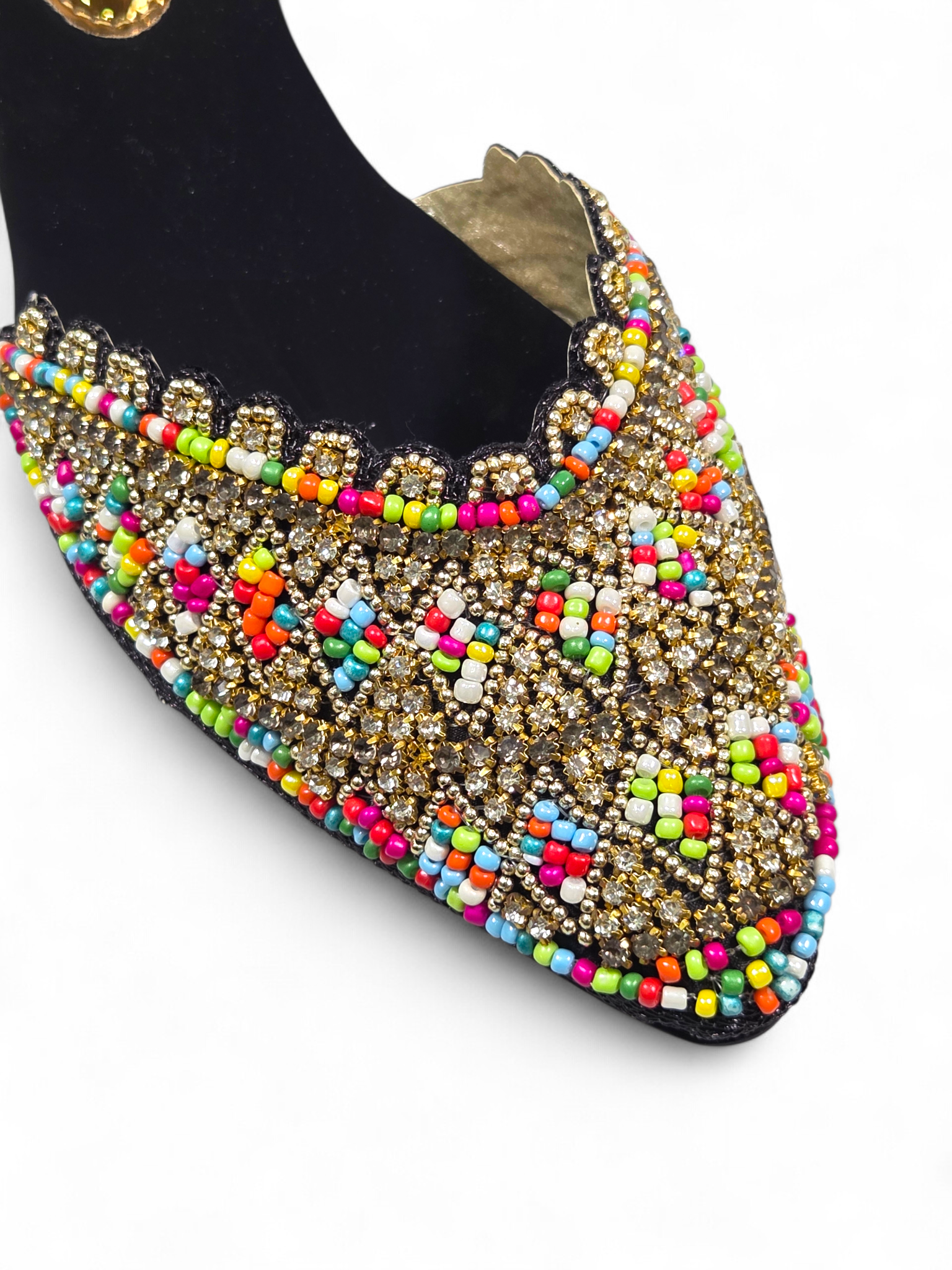 Mule 9221 Preto Colorido Salto Médio