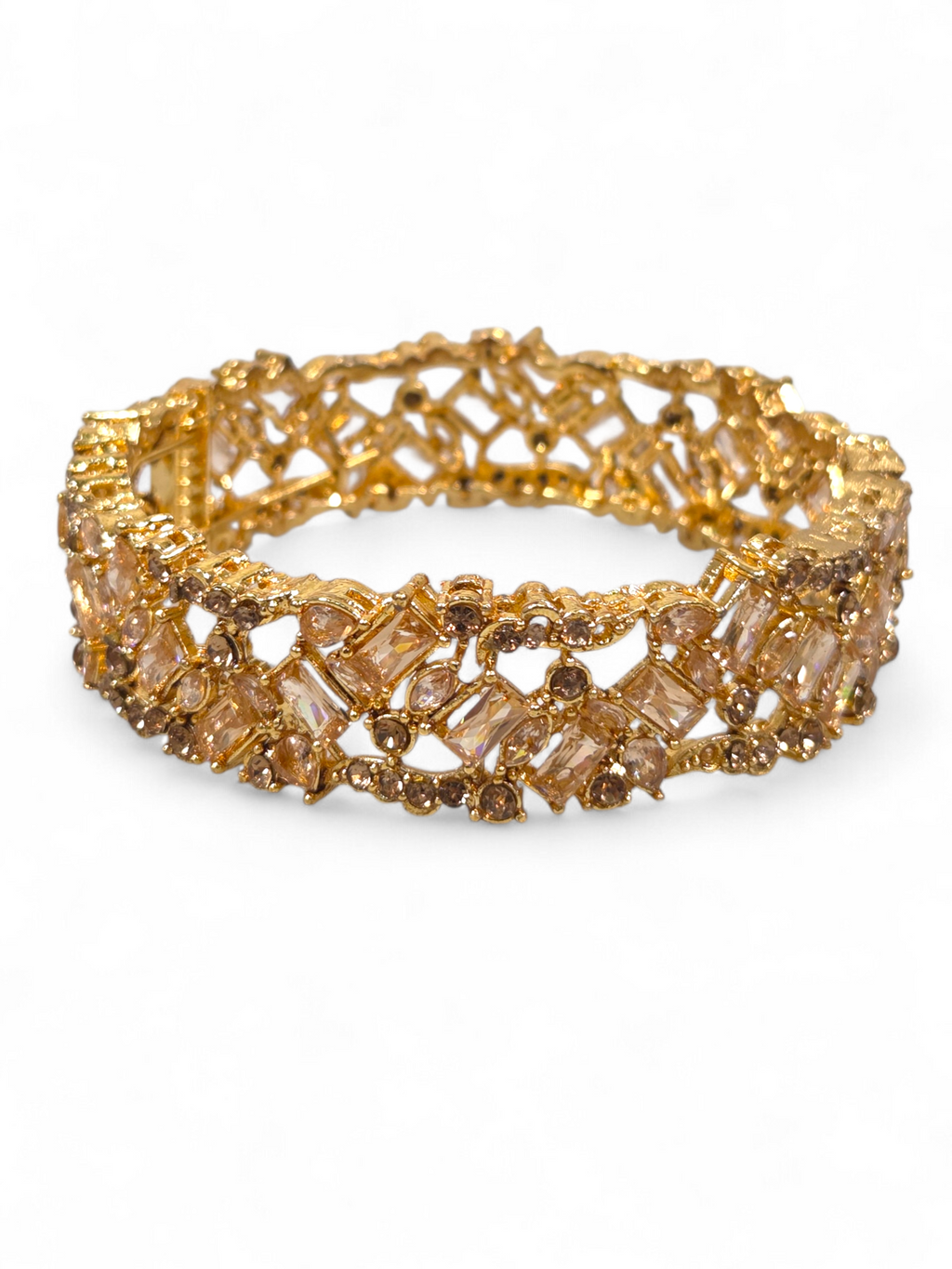 Bracelete Folheado Semi Joia Dourada #1068
