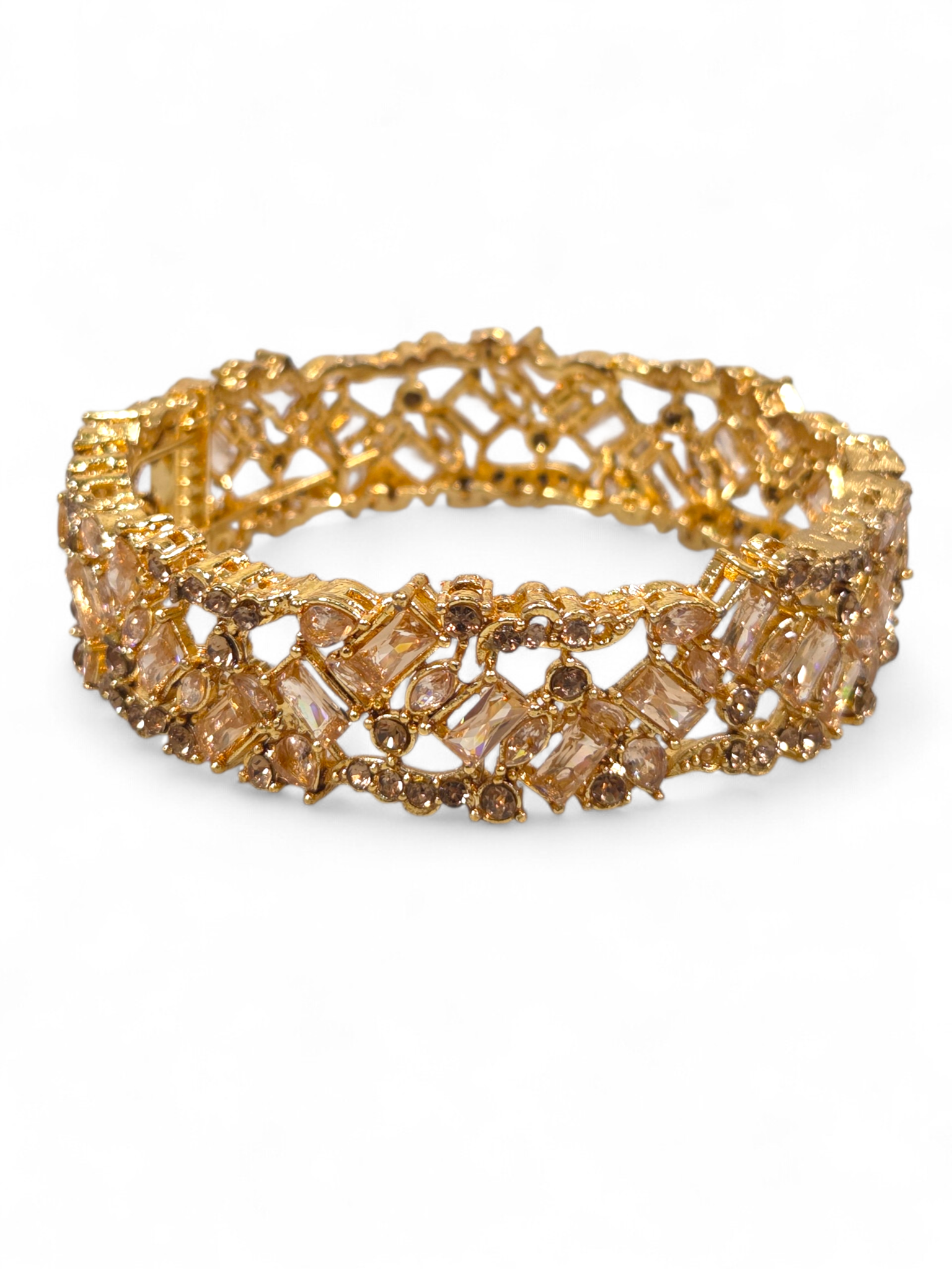 Bracelete Folheado Semi Joia Dourada #1068