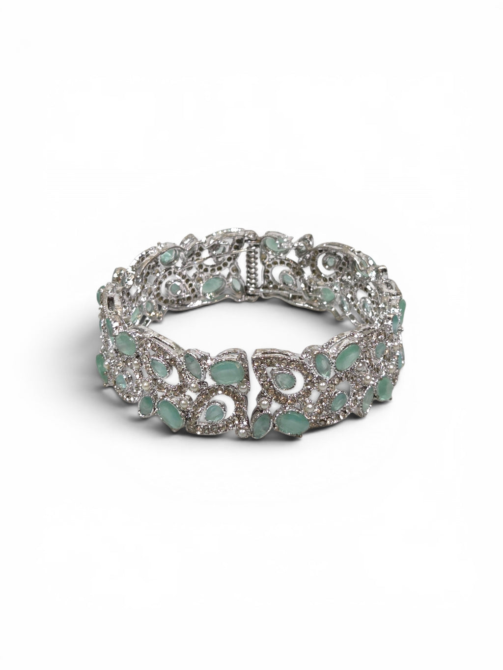 Bracelete Folheado Semi Joia Prata #1096