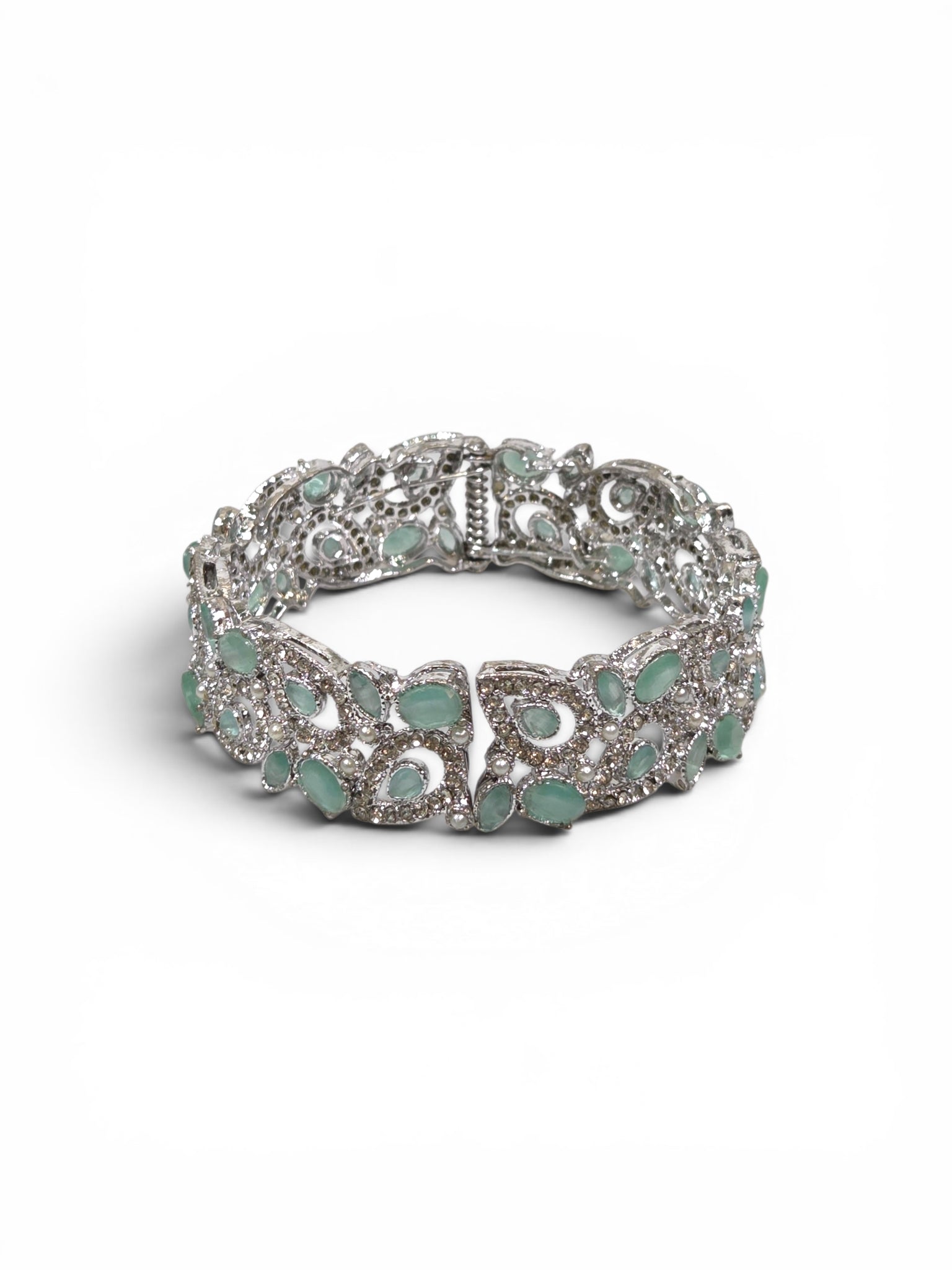 Bracelete Folheado Semi Joia Prata #1096