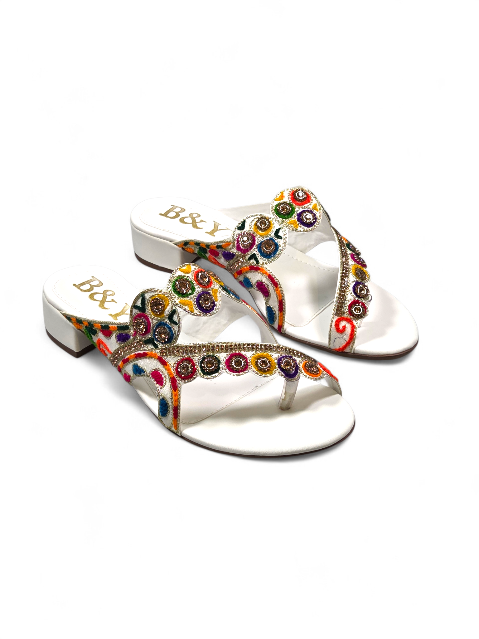 Chinelo 9289 Branco Salto Bloco