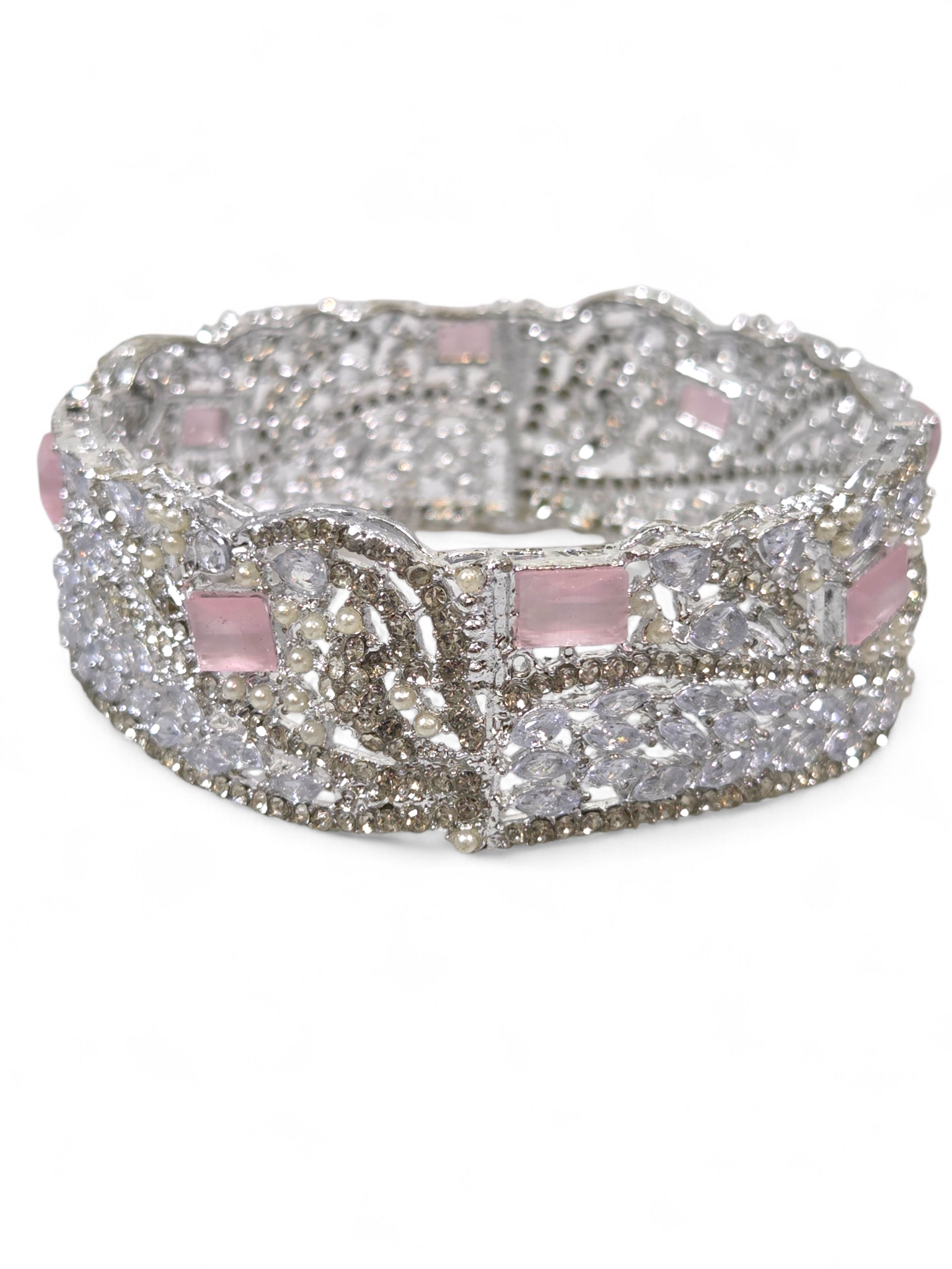 Bracelete Folheado Semi Joia Prata #1075