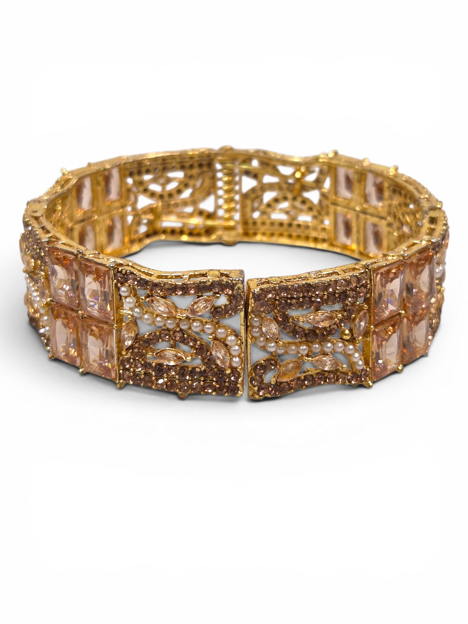 Bracelete Folheado Semi Joia Dourada #1080