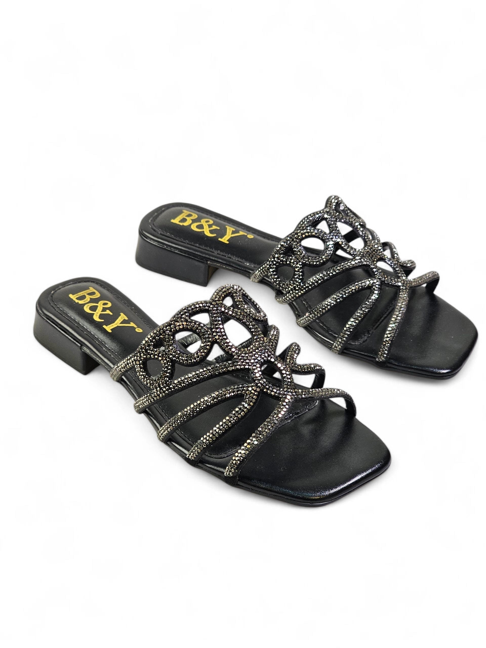 Tamanco 3002 Preto Salto Baixo