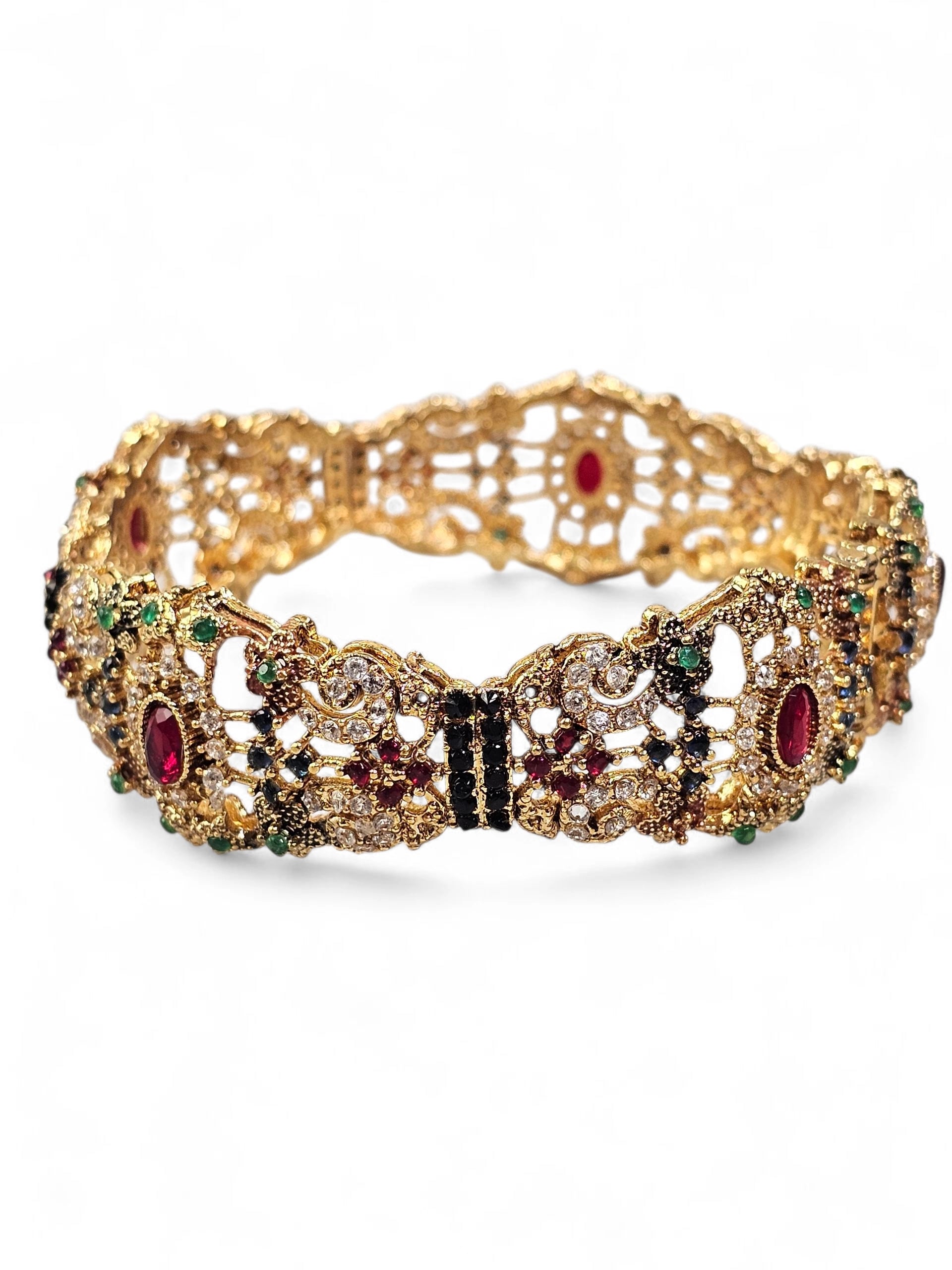 Bracelete Dourado Semi Joia 015