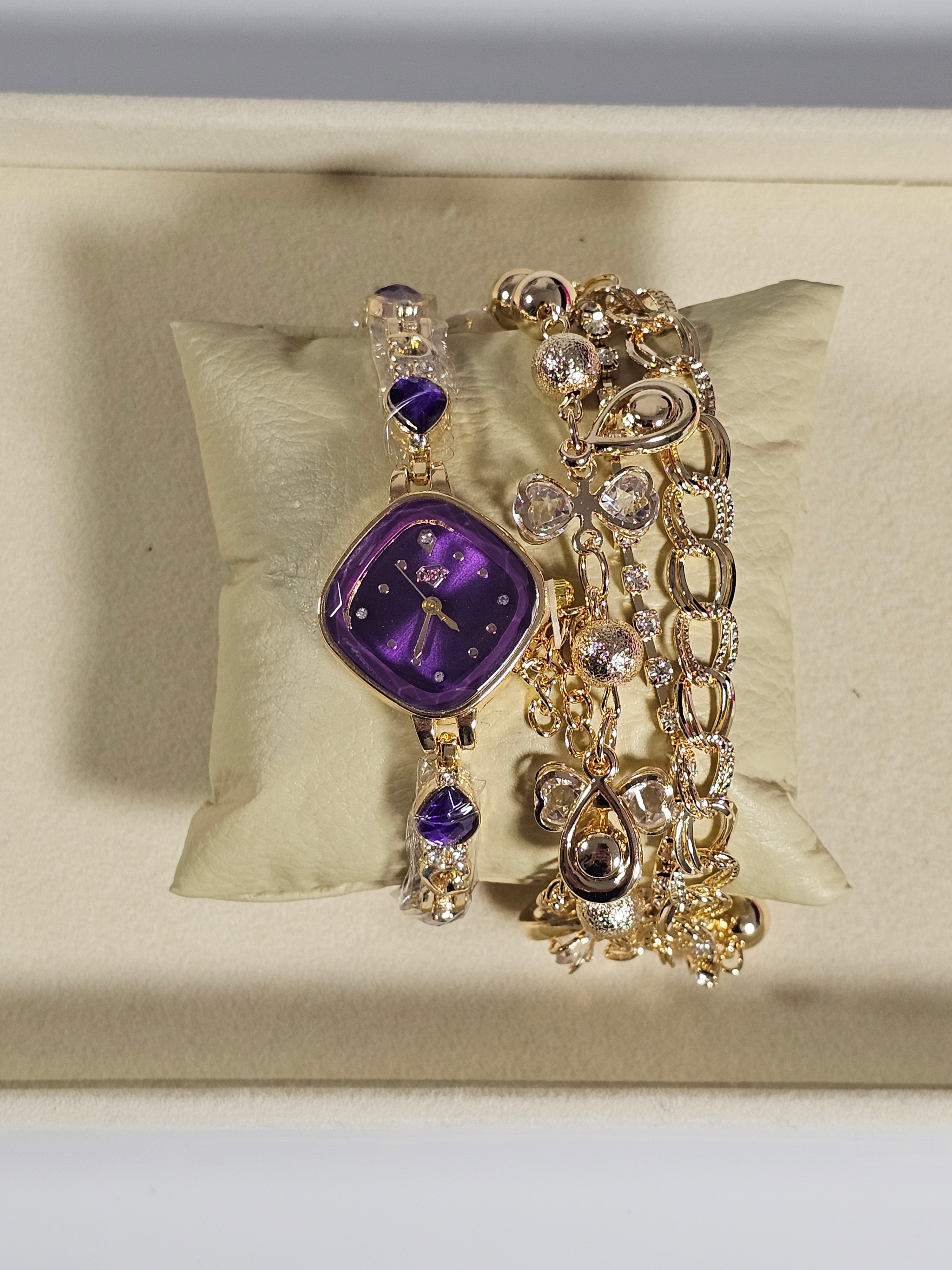 Relógio Prova d’Água com Pulseira Folheada 018