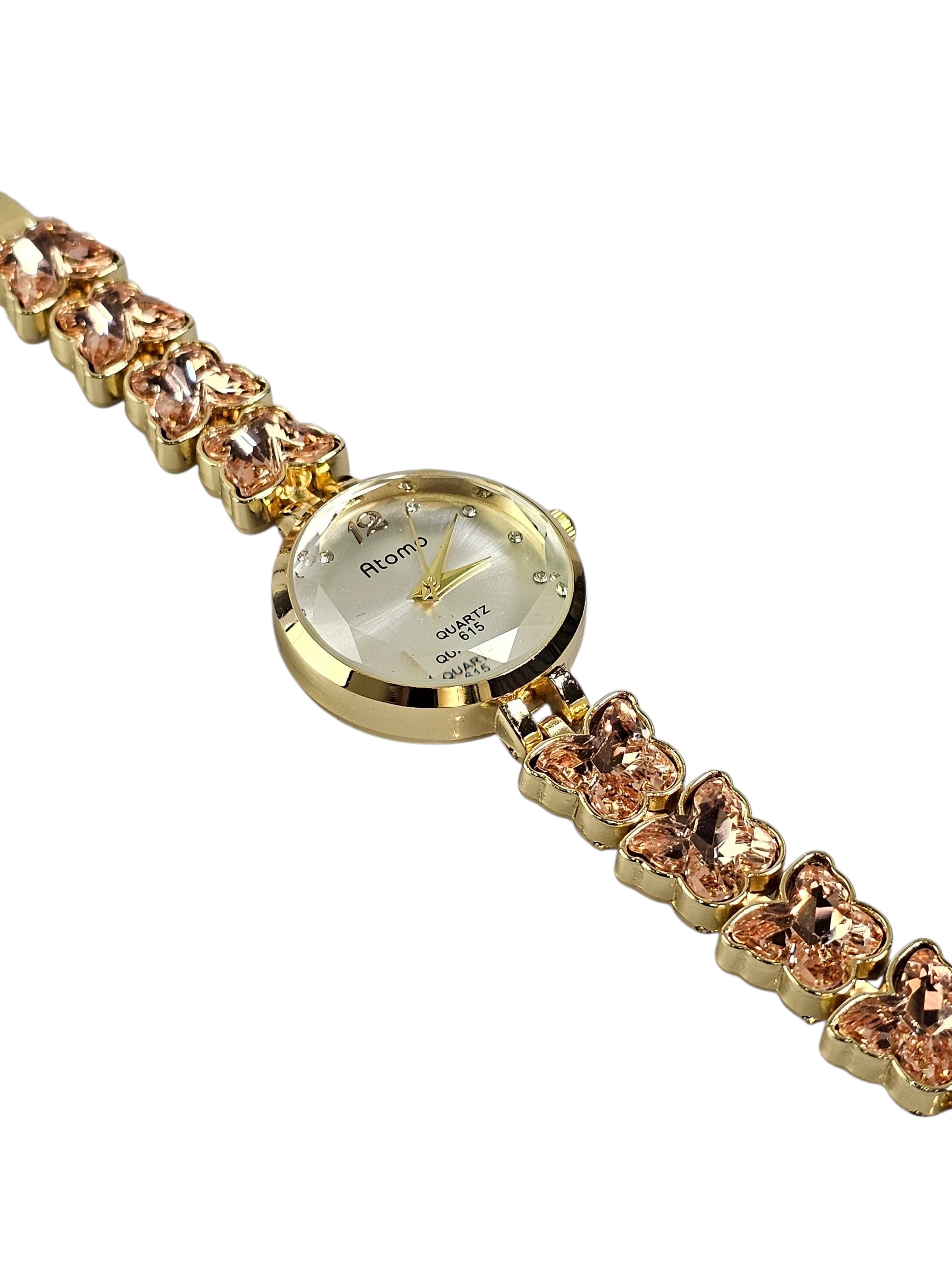 Relógio Prova d’Água com Pulseira Folheada 048