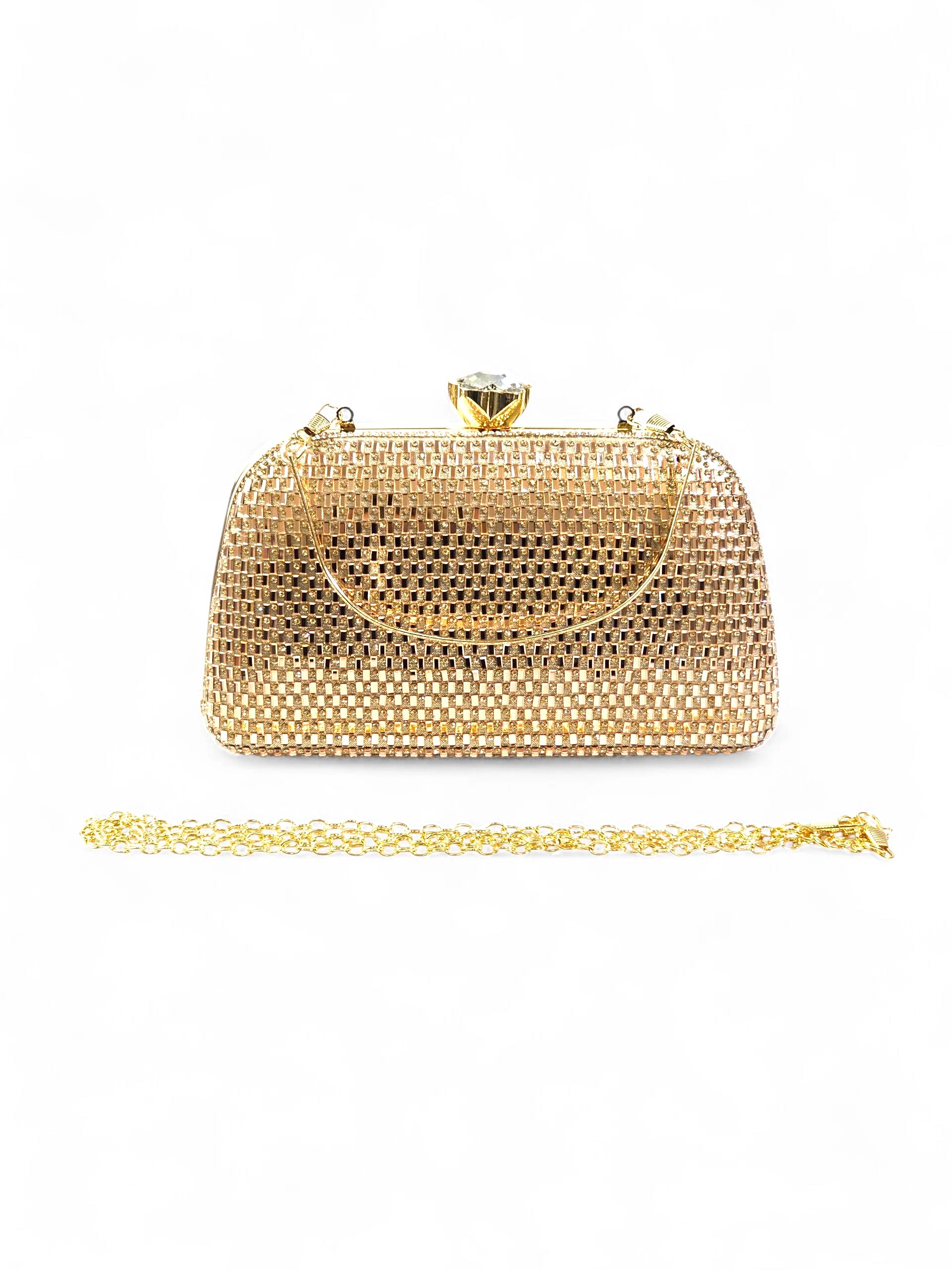 Bolsa Clutch Cristal Champagne 028
