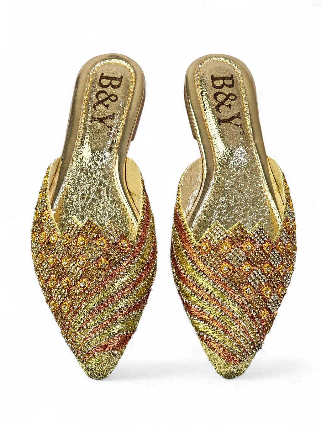 Mule 9375 dourado Sem Salto
