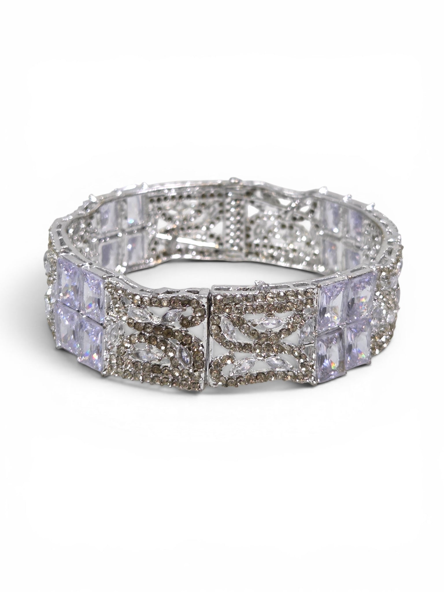 Bracelete Folheado Semi Joia Prata #1083