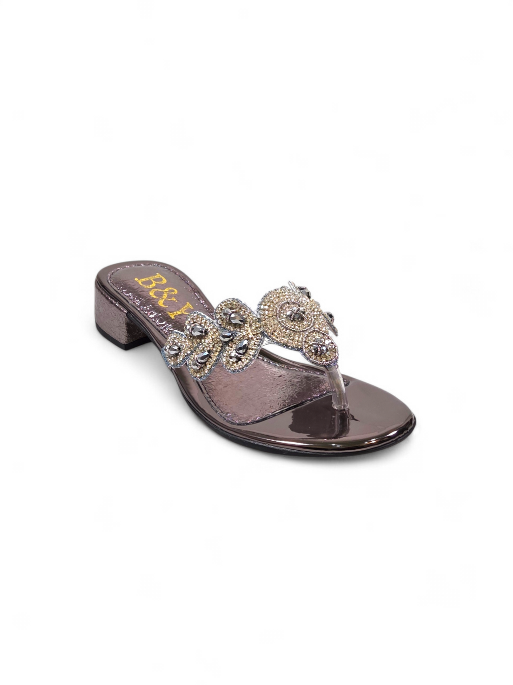 Chinelo 4020 Prata Salto Bloco 3 cm