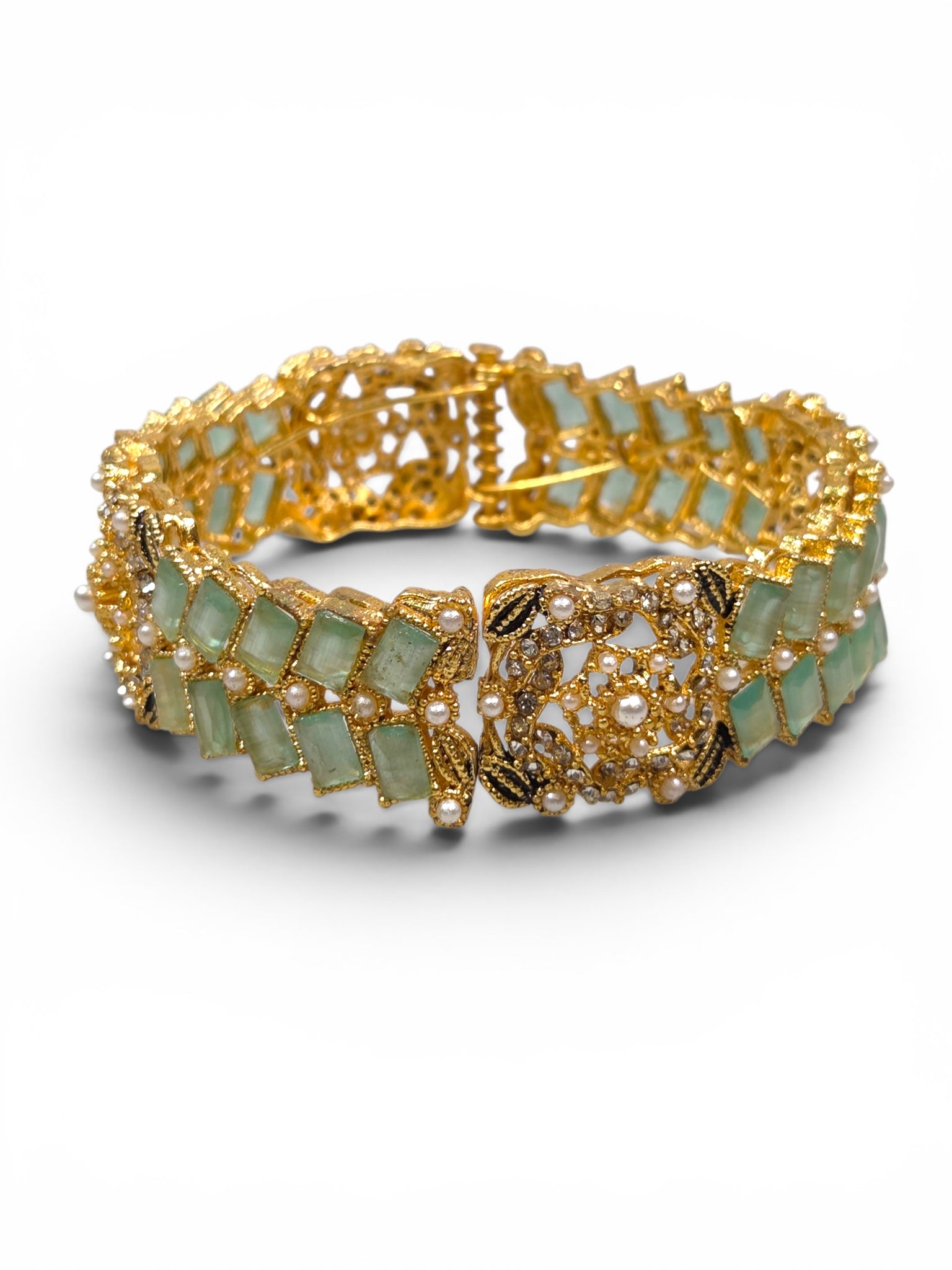 Bracelete Folheado Semi Joia Dourado #1097