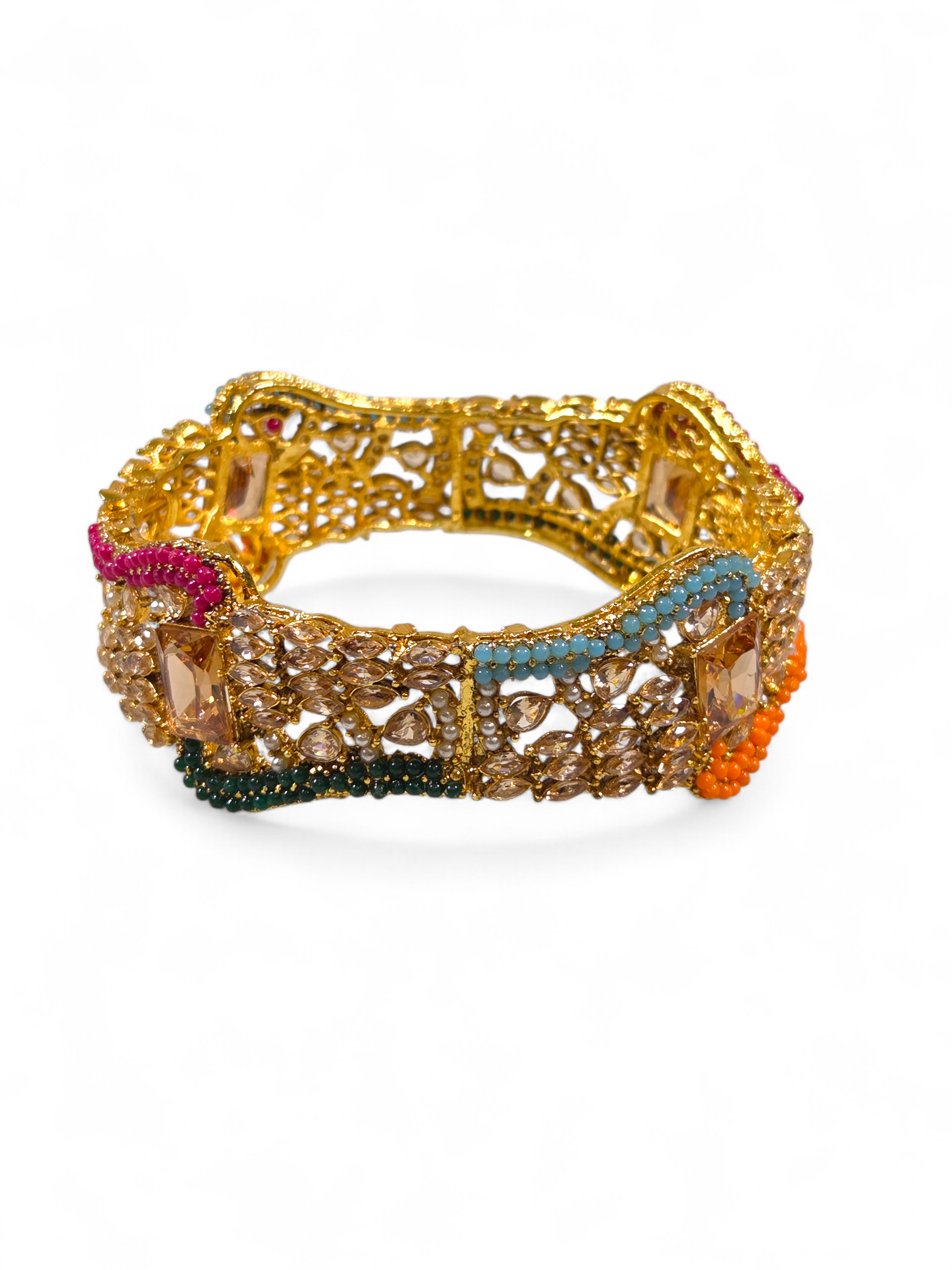 Bracelete Folheado Semi Joia Dourado #1024