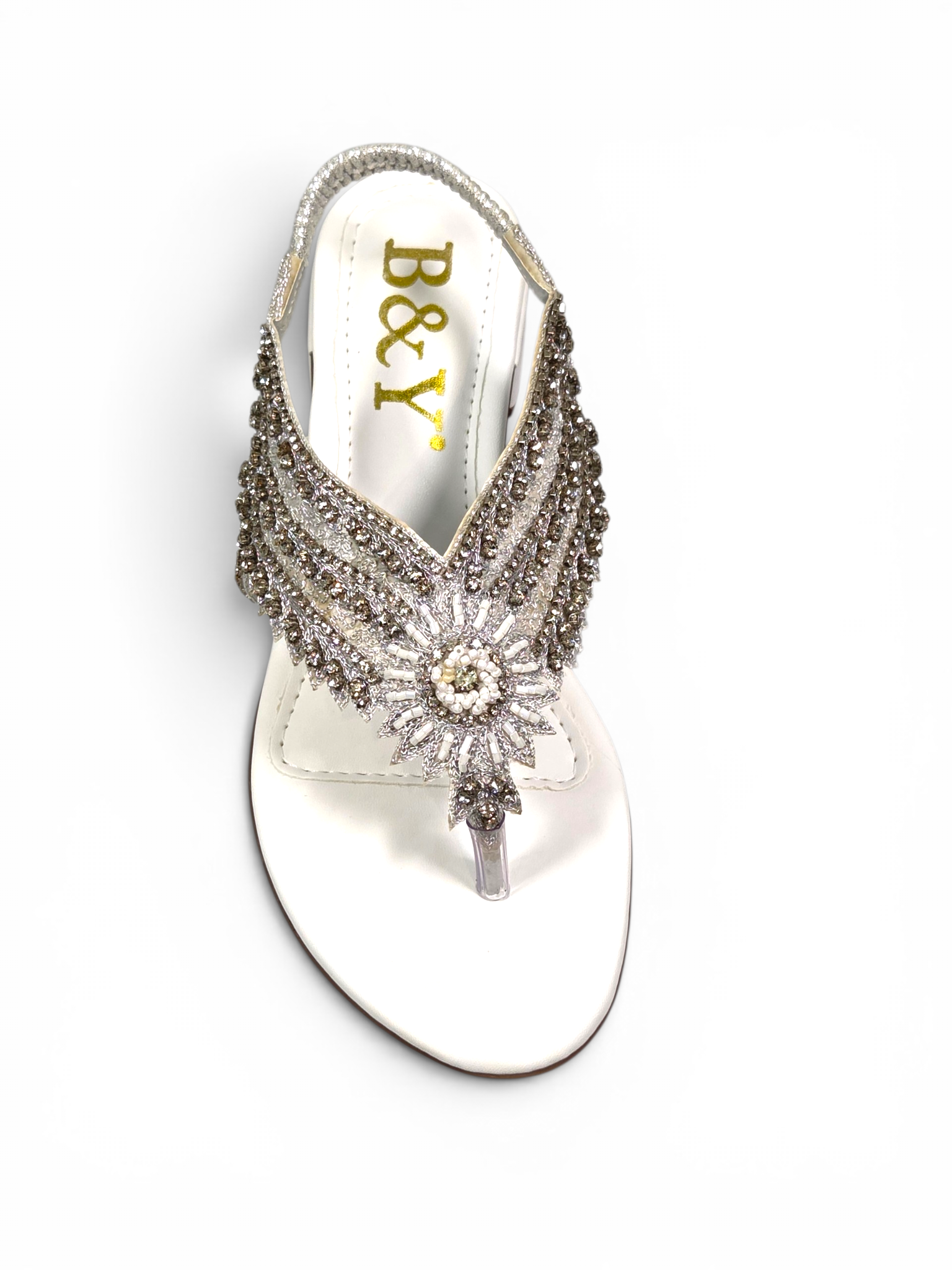 Sandália 9747 Branco Com Salto Bloco 3cm