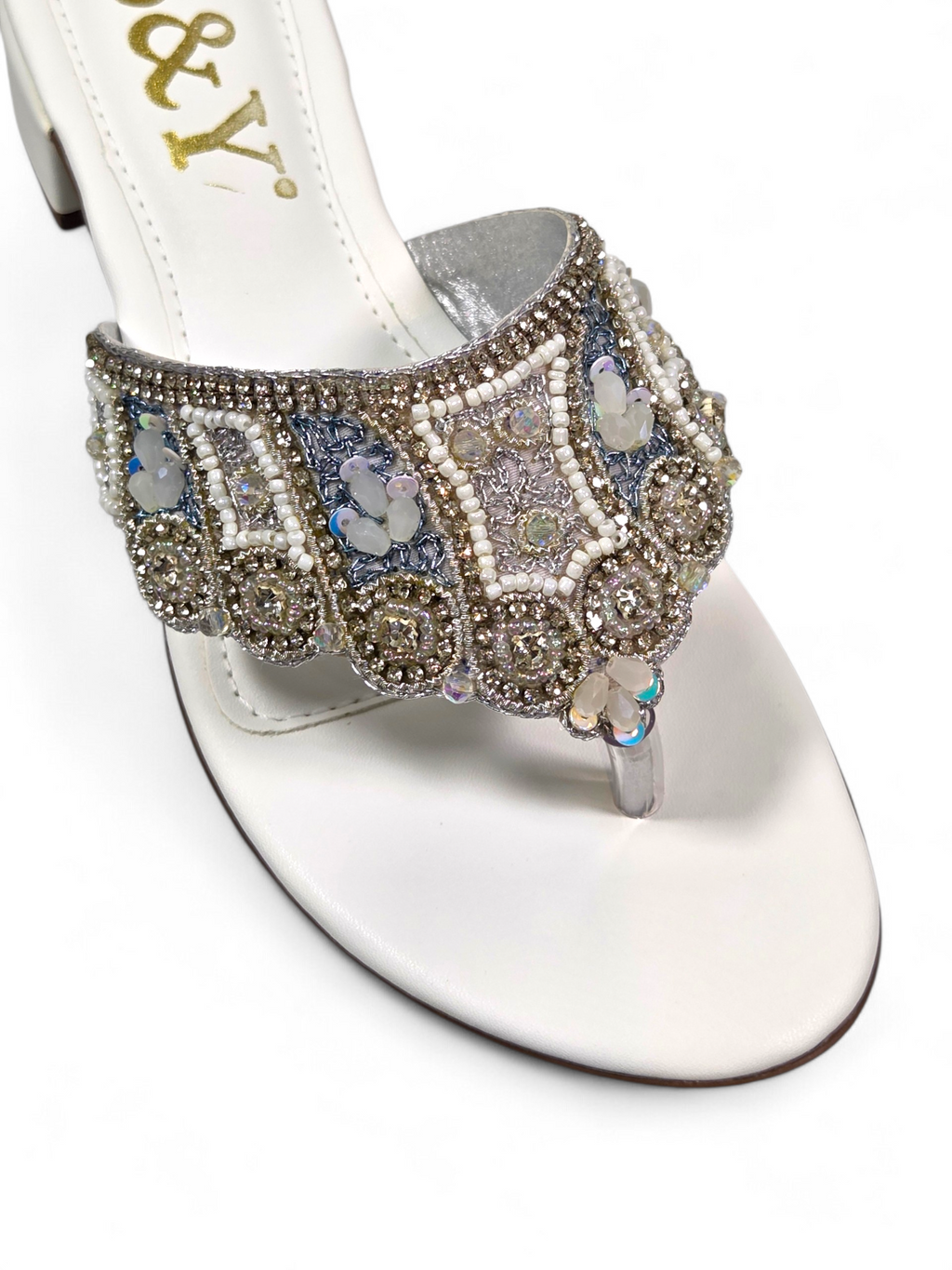 Chinelo 9840 Branco Salto Bloco 3 cm