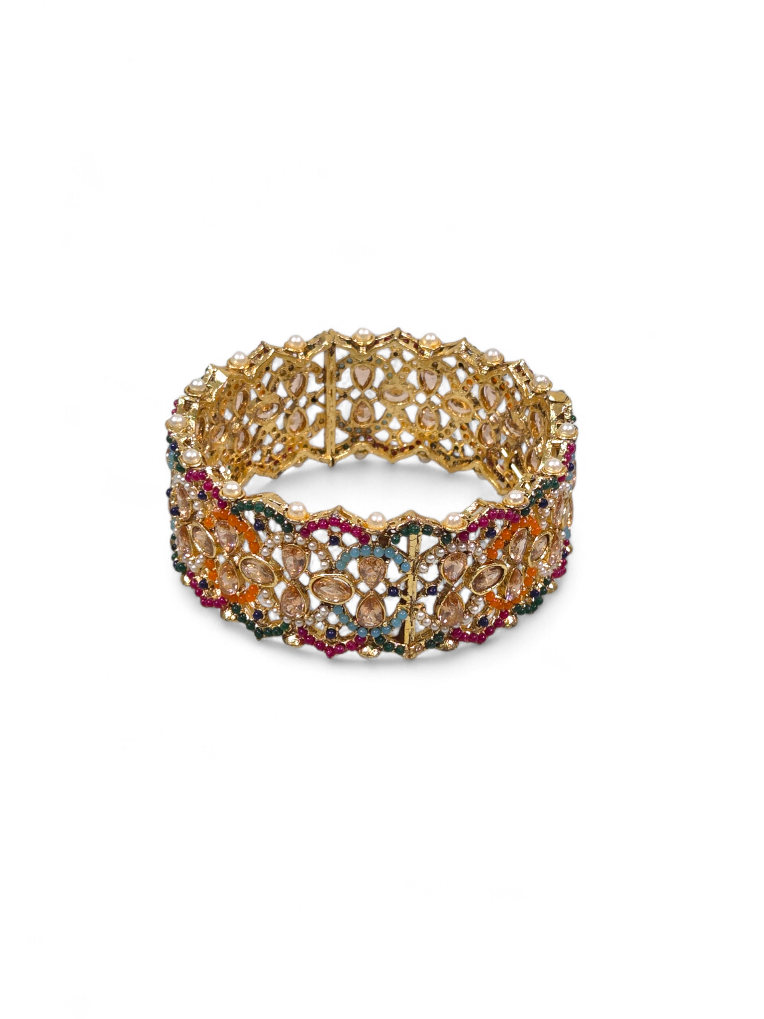 Bracelete Folheado Semi Joia Dourada #1057