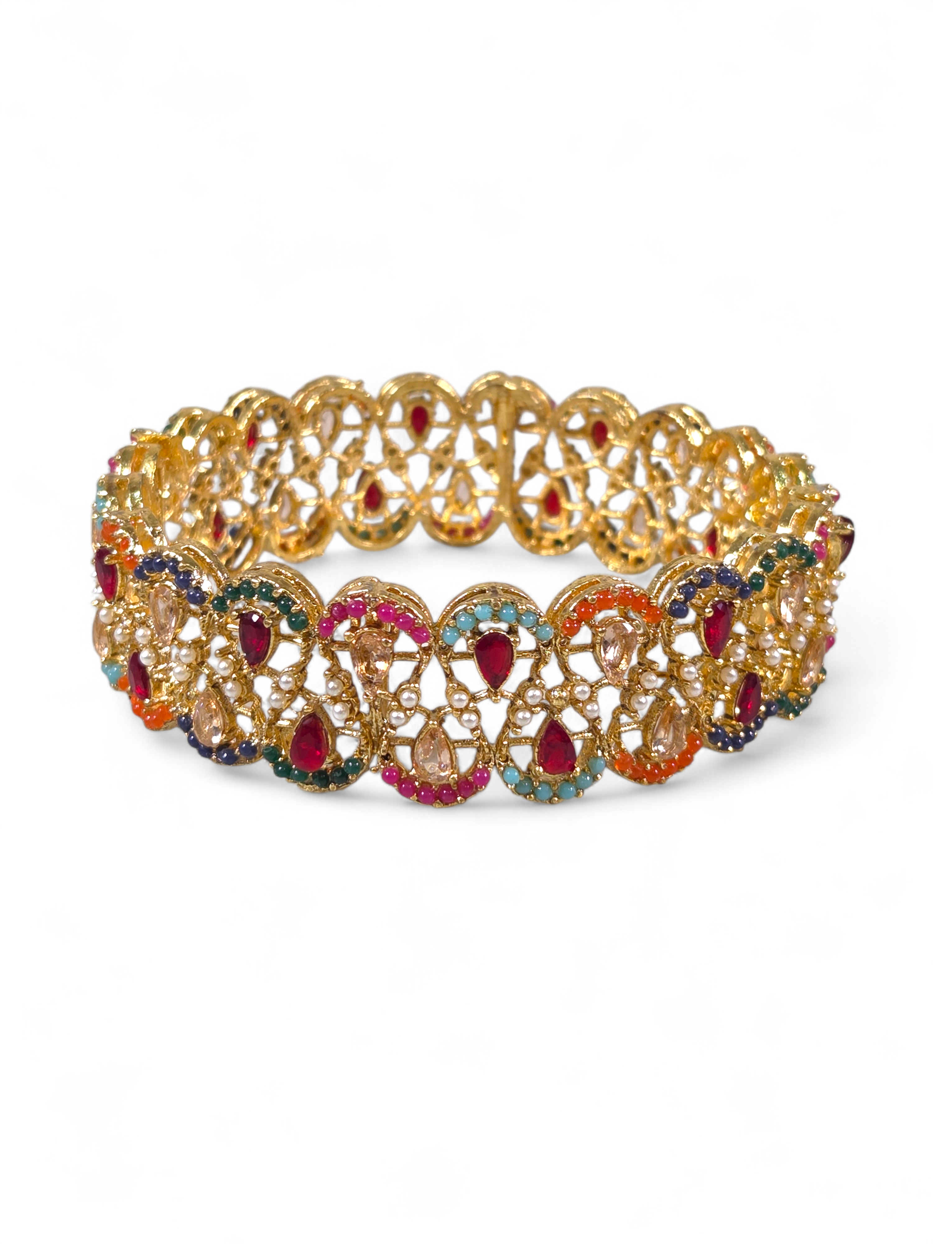 Bracelete Folheado Semi Joia Dourada #1032