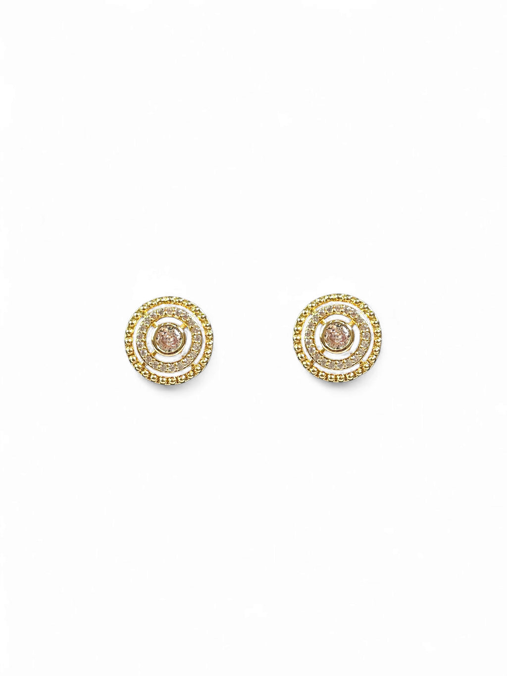 Brinco Cristal Dourado 044