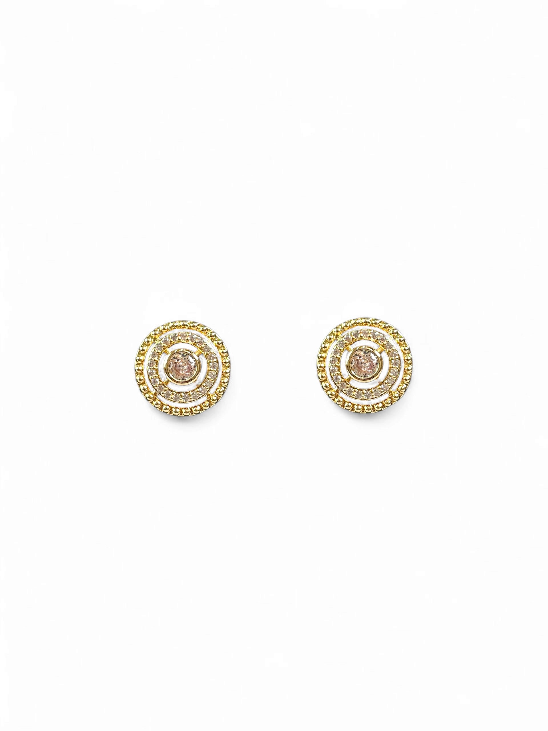 Brinco Cristal Dourado 044