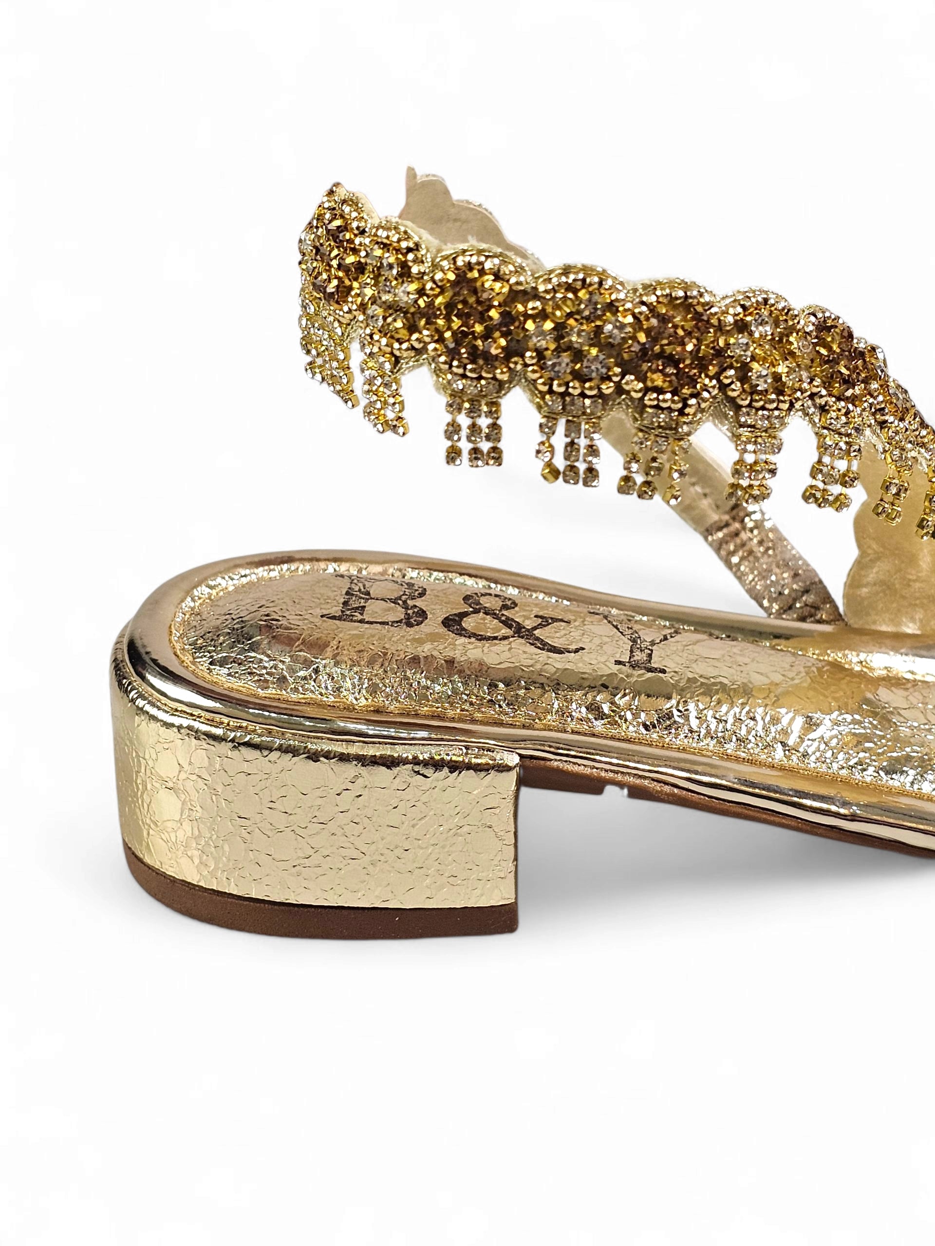 Sandália 9159 Toque de Ouro Salto Bloco