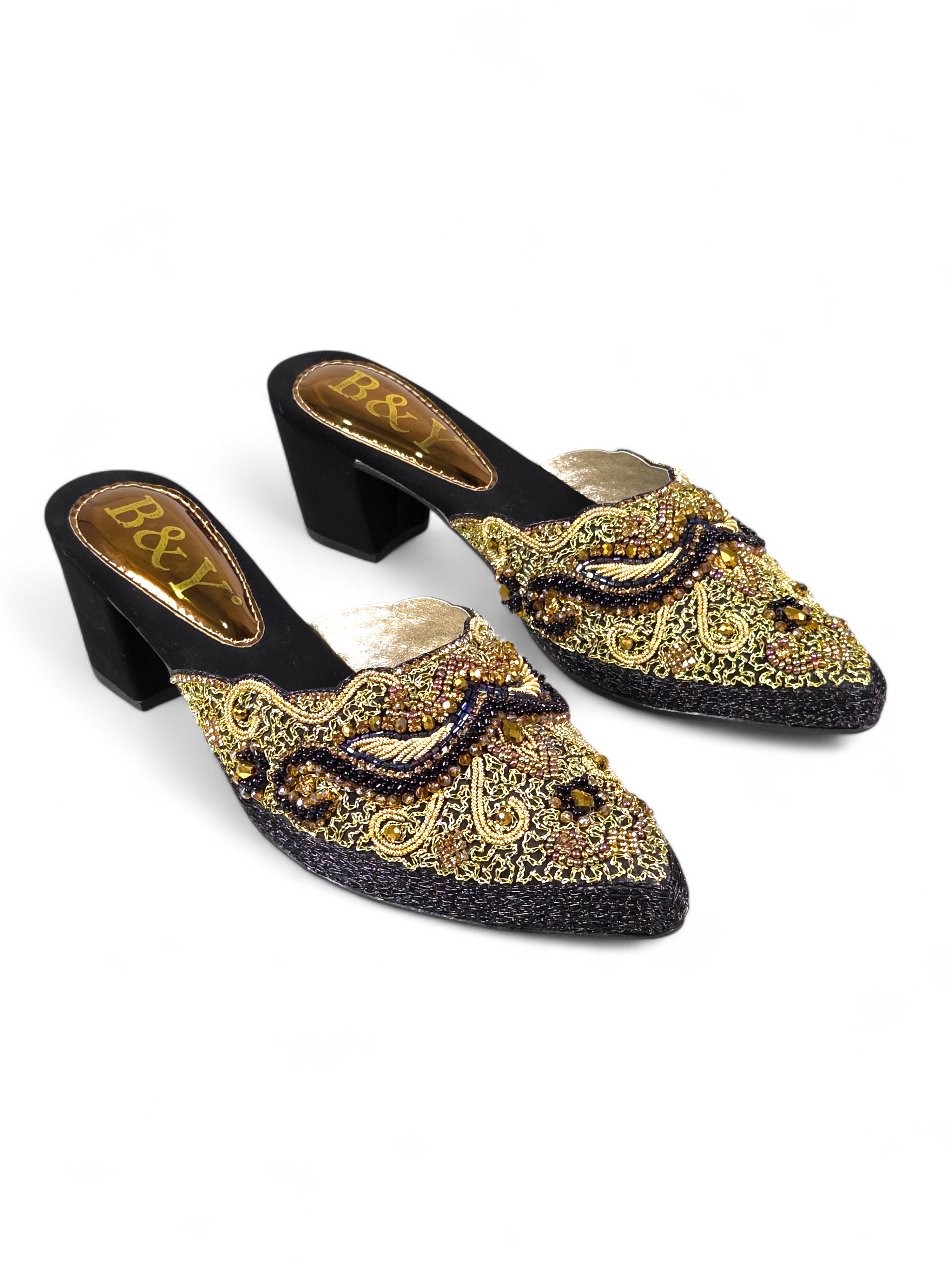 Mule 9838 Preto Salto Médio