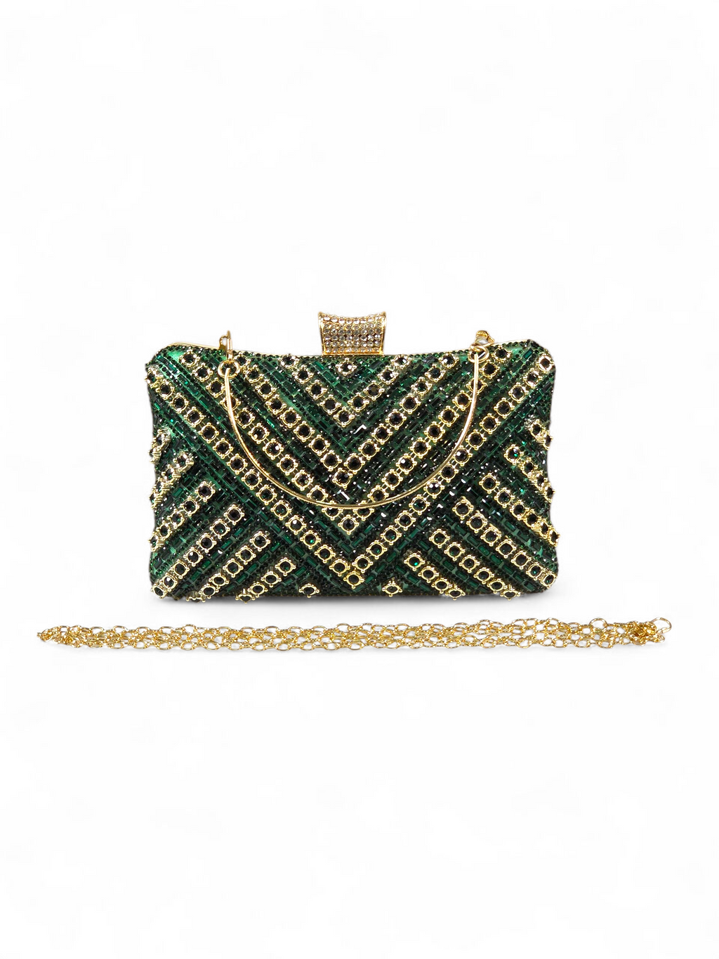 Bolsa Clutch Cristal Verde 1051