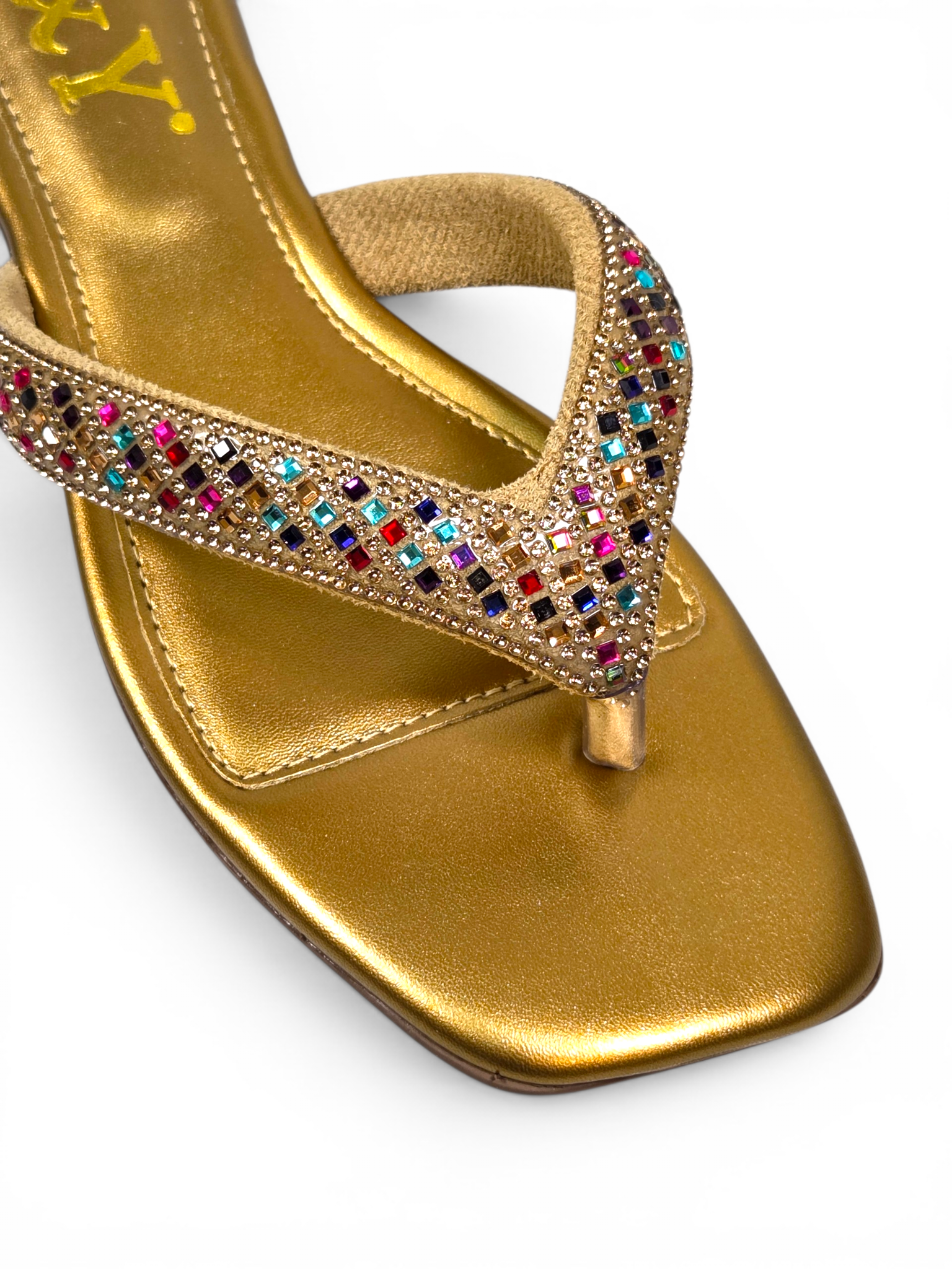 Chinelo 1222 Bronze Colorido Salto Baixo 2 cm
