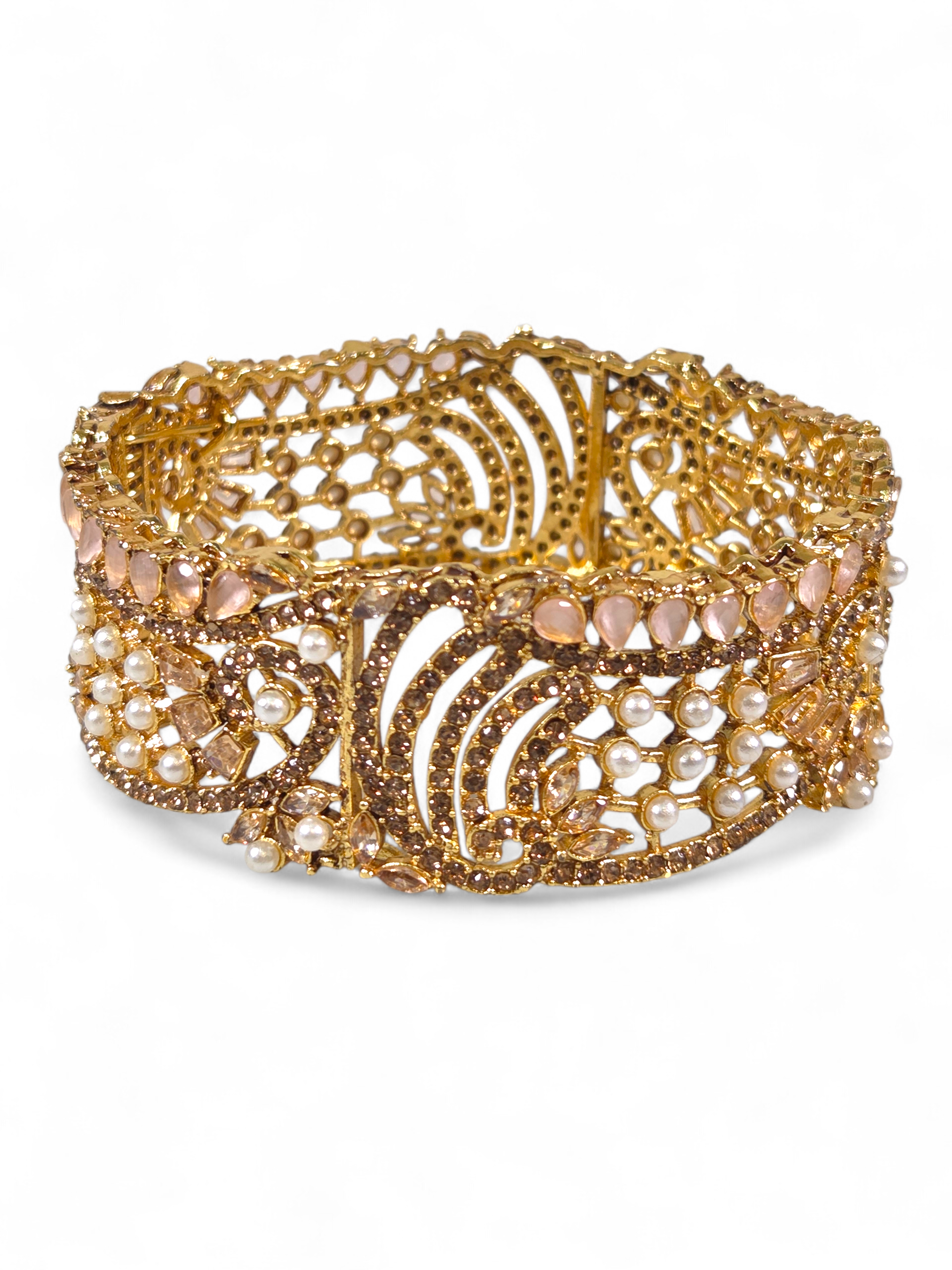 Bracelete Folheado Semi Joia Dourada #1041