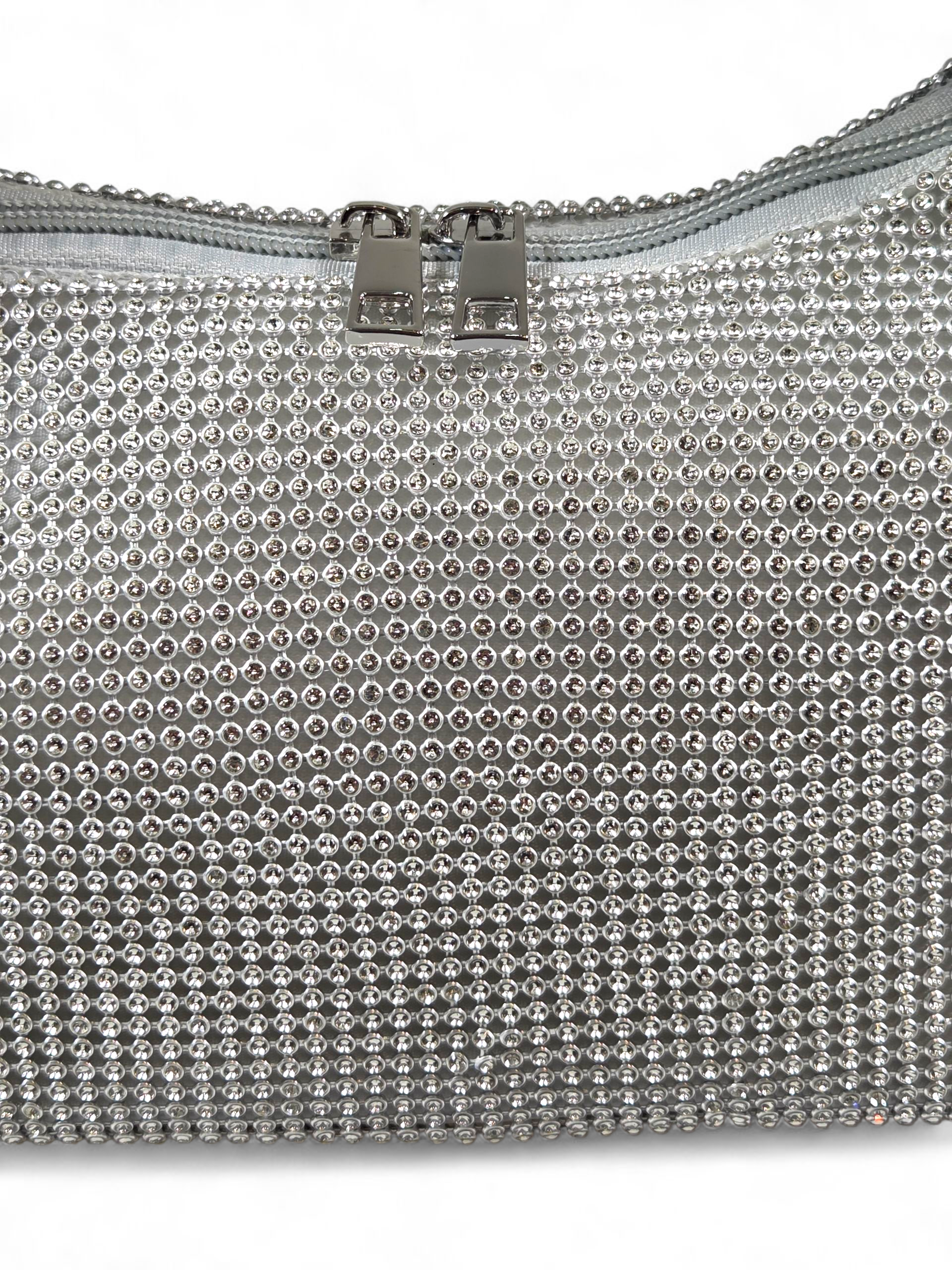 Bolsa Luxo Cristal Prata 1041