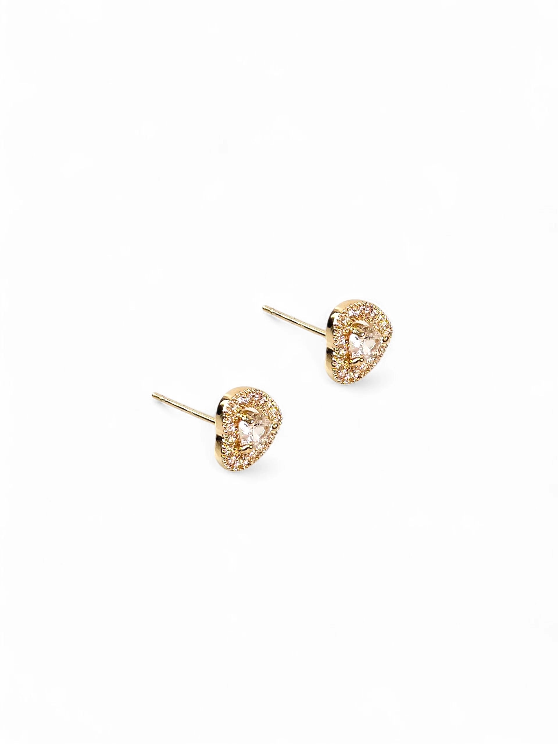 Brinco Cristal Zirconia Dourado 066