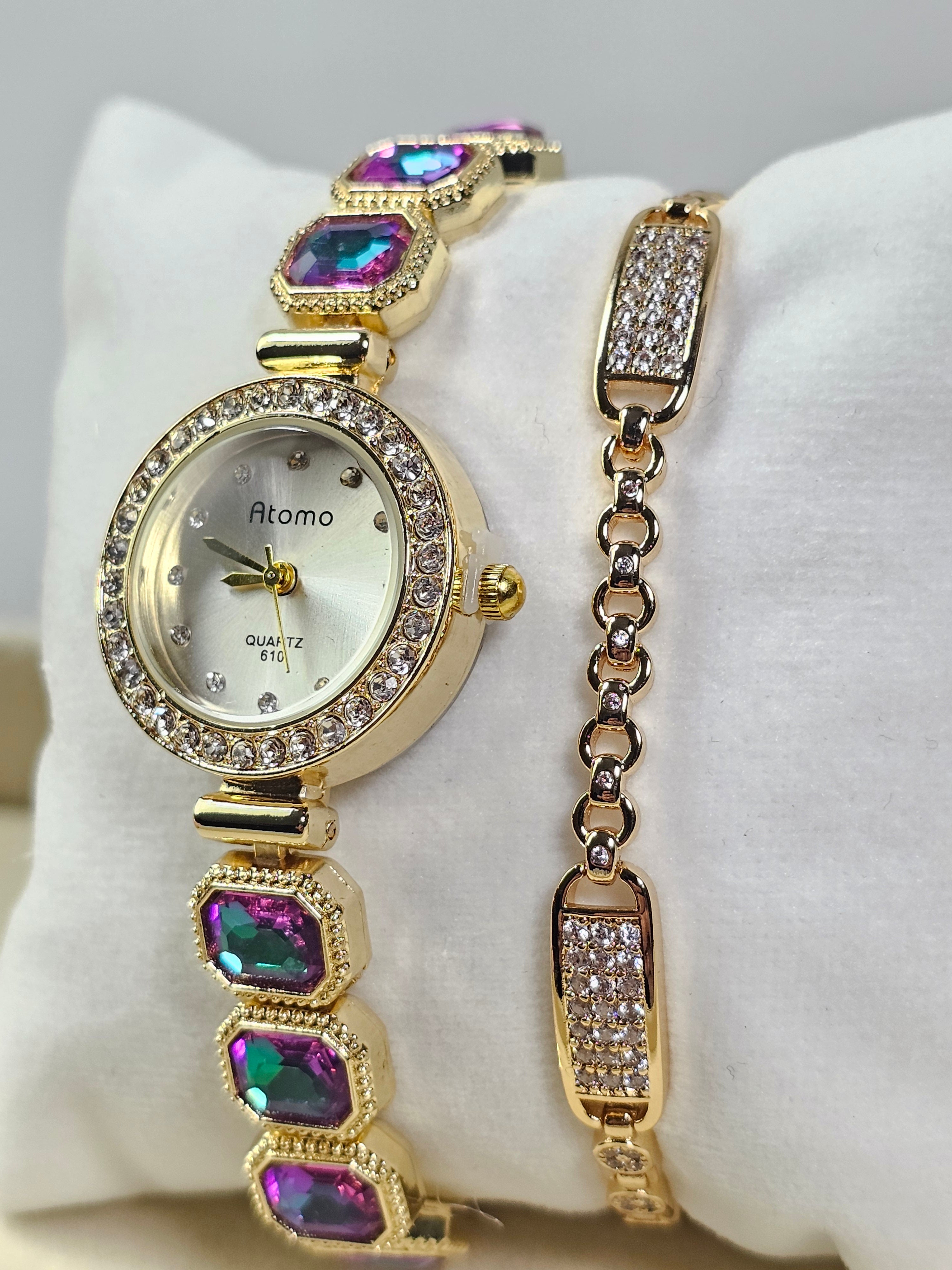 Relógio Prova d’Água com Pulseira Folheada Ouro 052