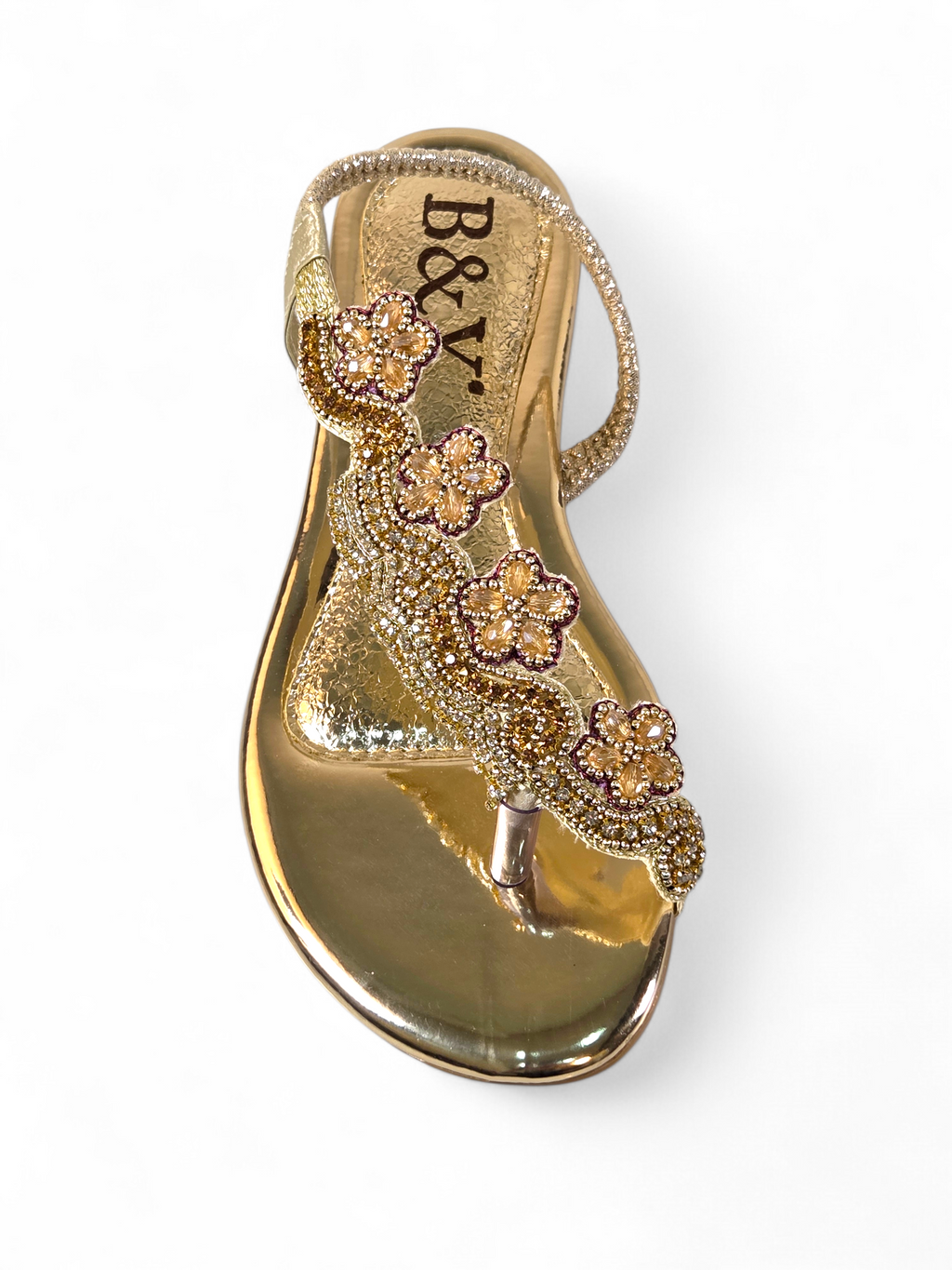 Sandália 9576 Dourado Sem Salto