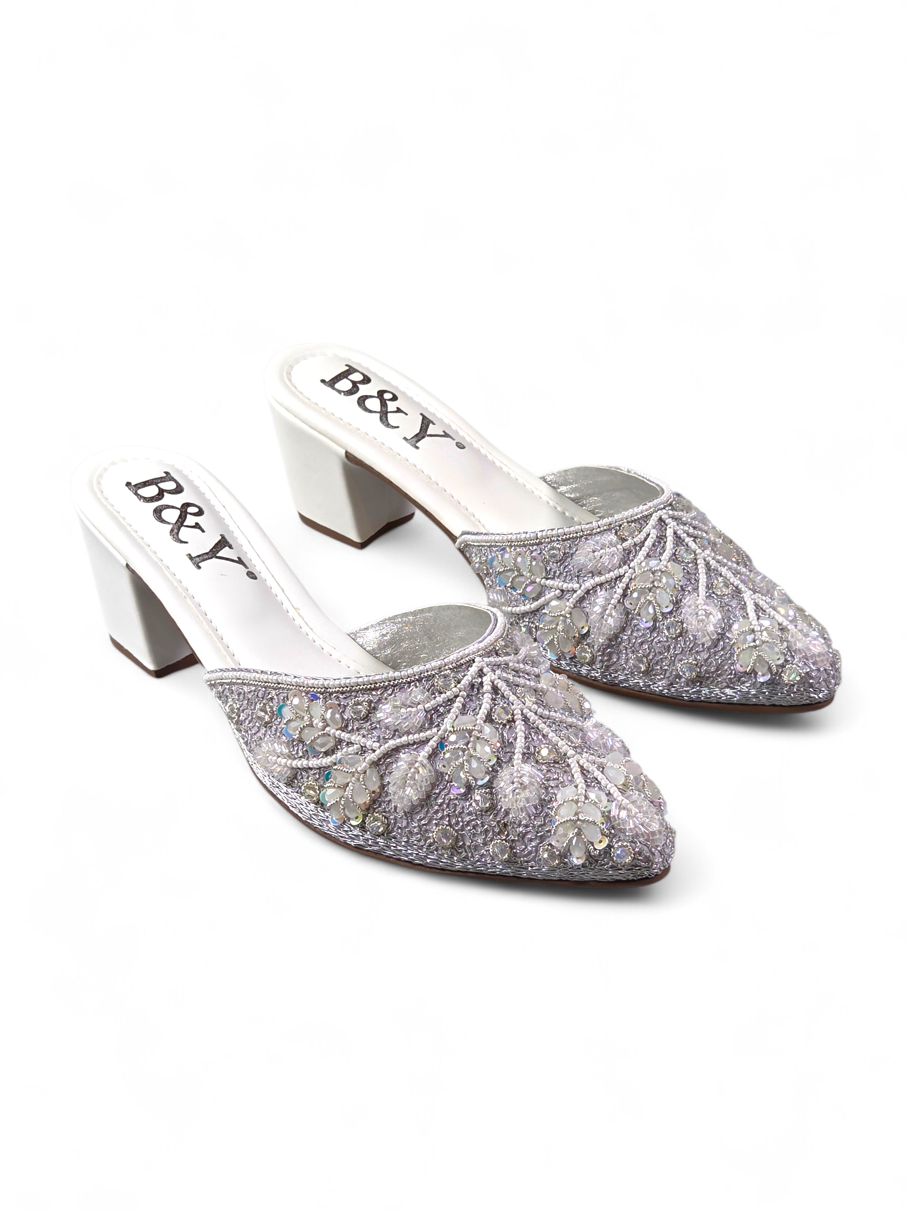 Mule 9837 Branco Salto Médio