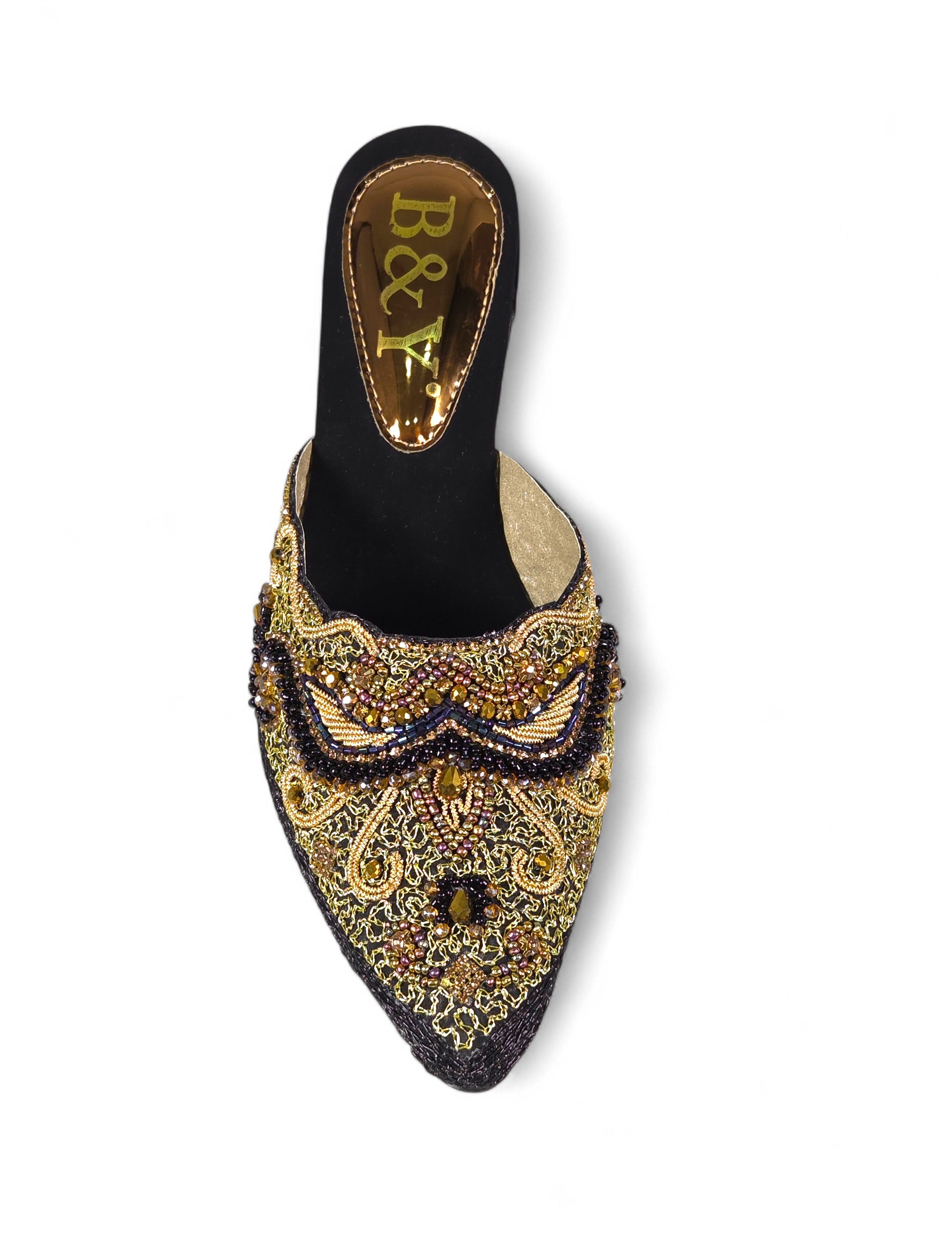 Mule 9838 Preto Salto Médio