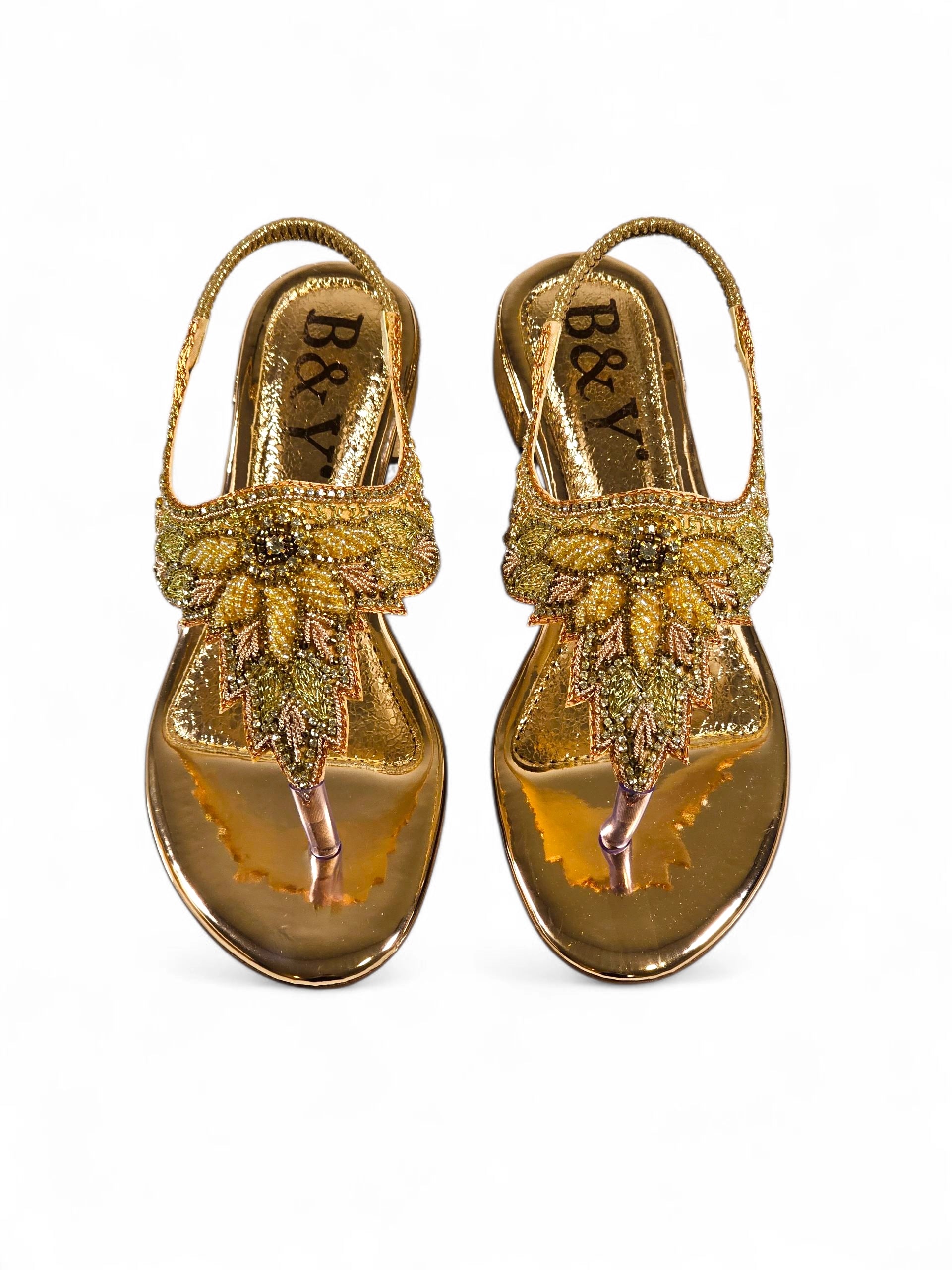 Sandália 9398 Bronze Com Salto Bloco