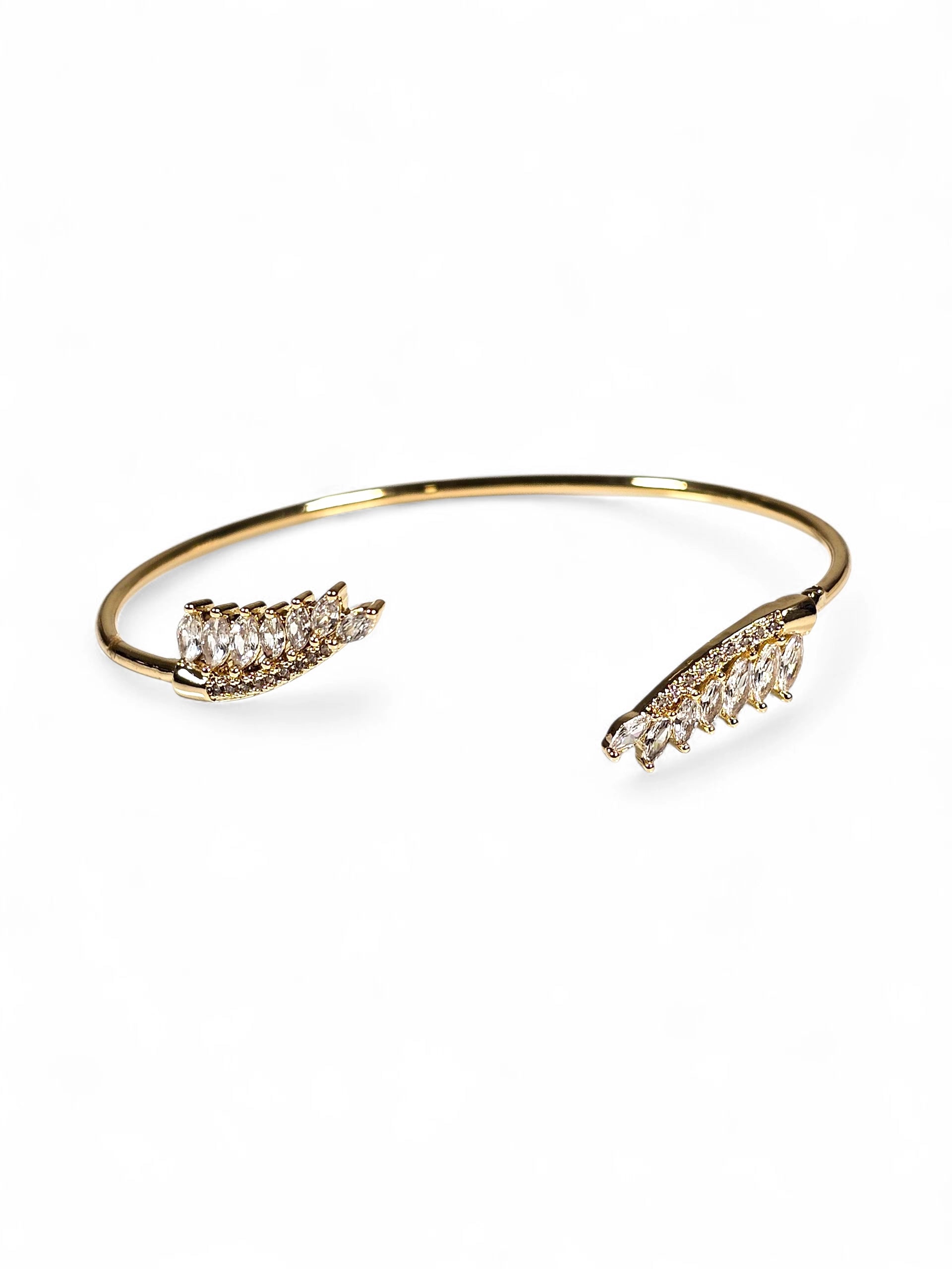 Pulseira Cristal Zirconia Dourada 018